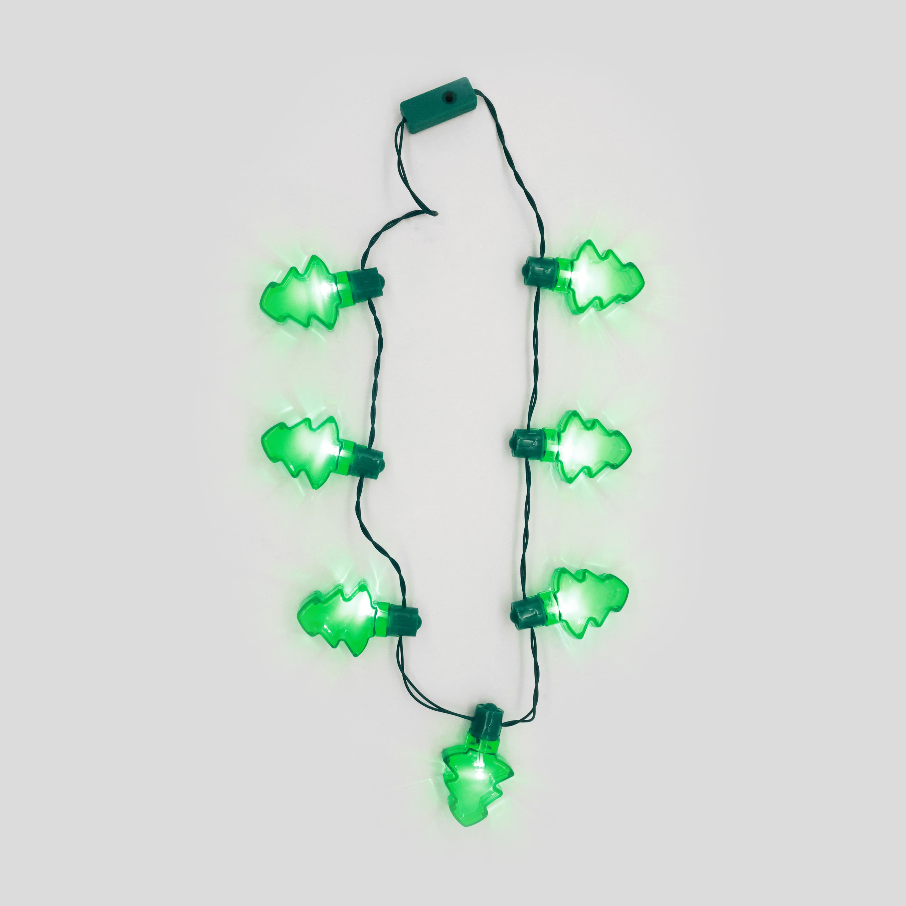 Green Light Up Christmas Tree Necklace by Celebrate It&#x2122;