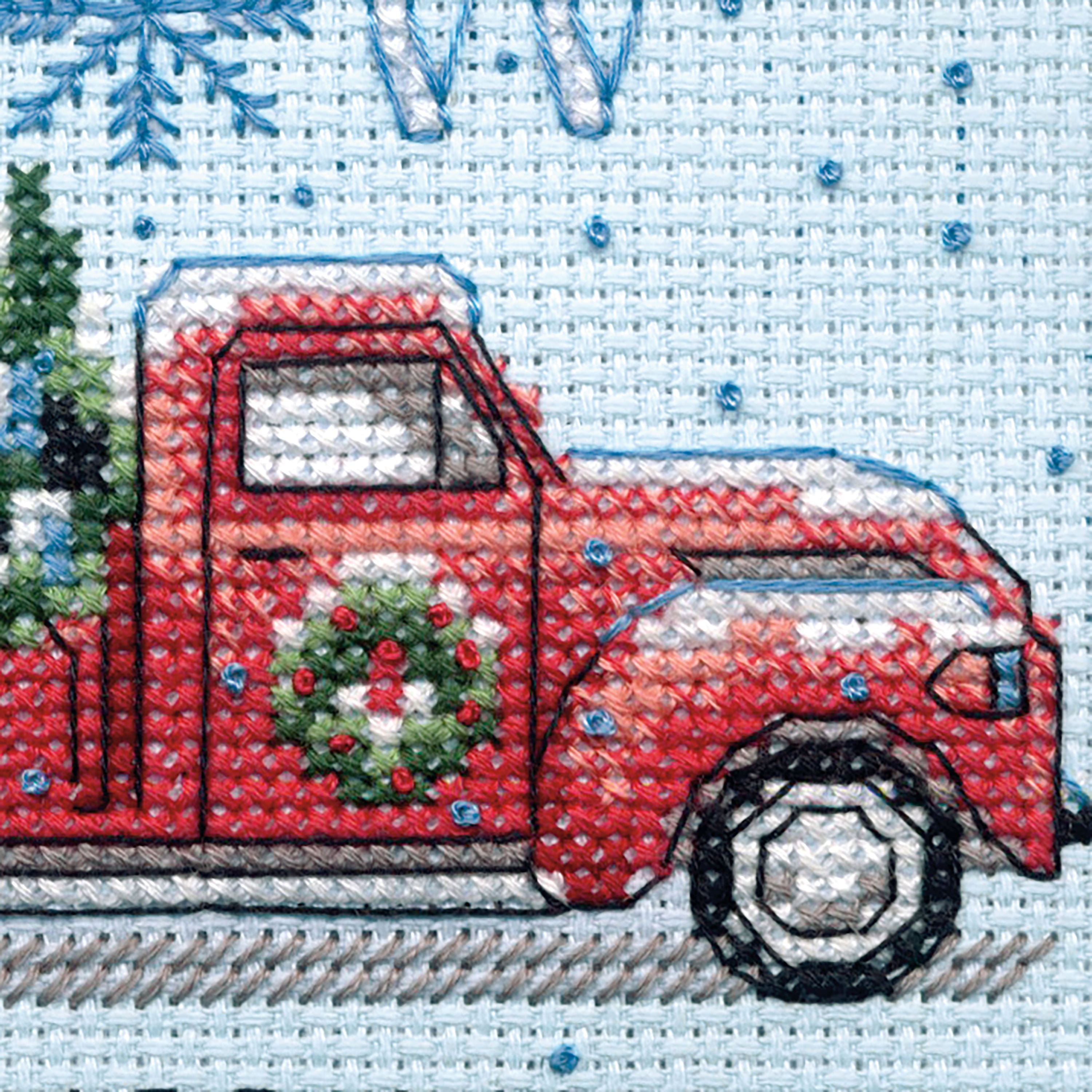 Dimensions&#xAE; Learn-A-Craft Holiday Family Truck Counted Cross Stitch Kit