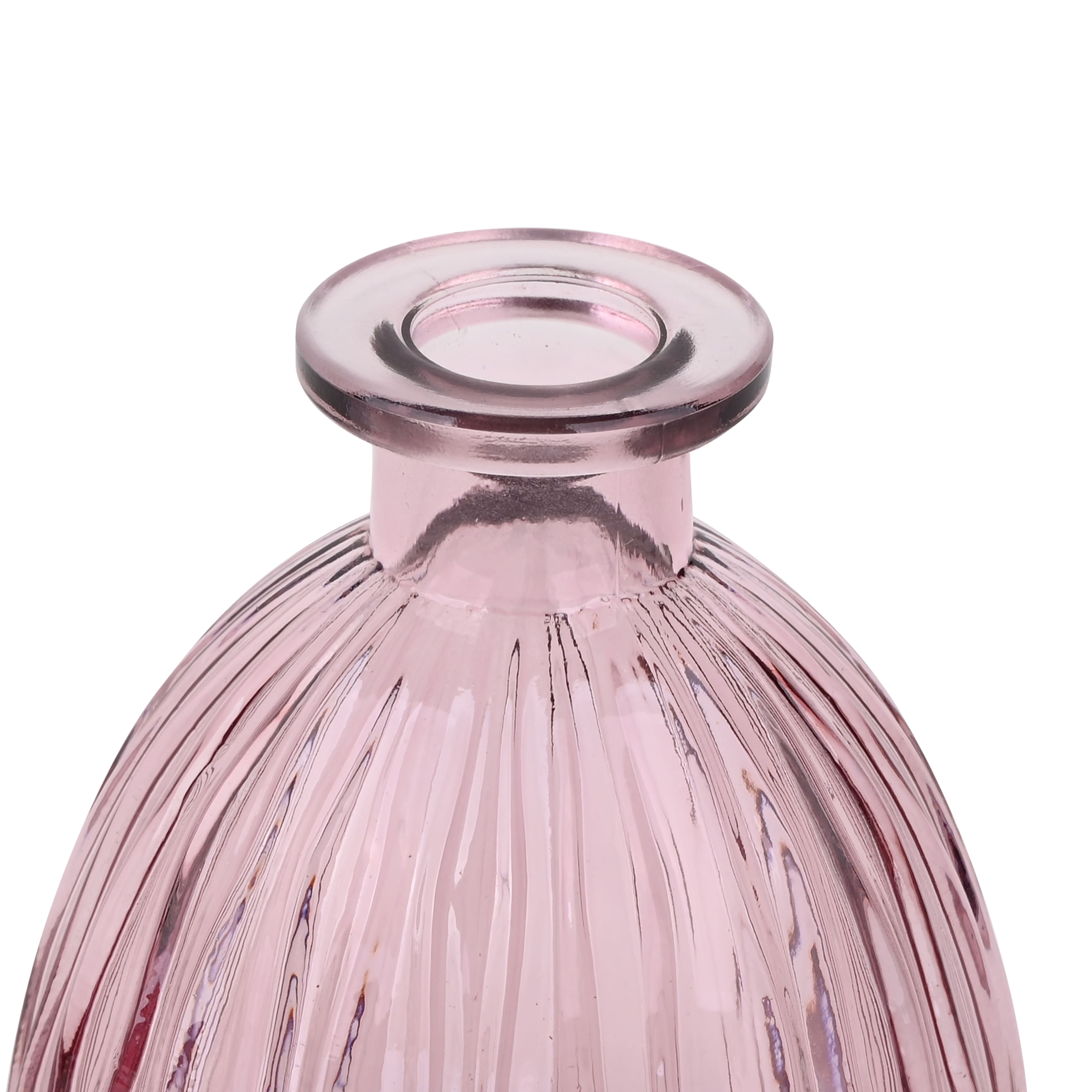 4&#x22; Ribbed Glass Vase Decorative Container by Ashland&#xAE;