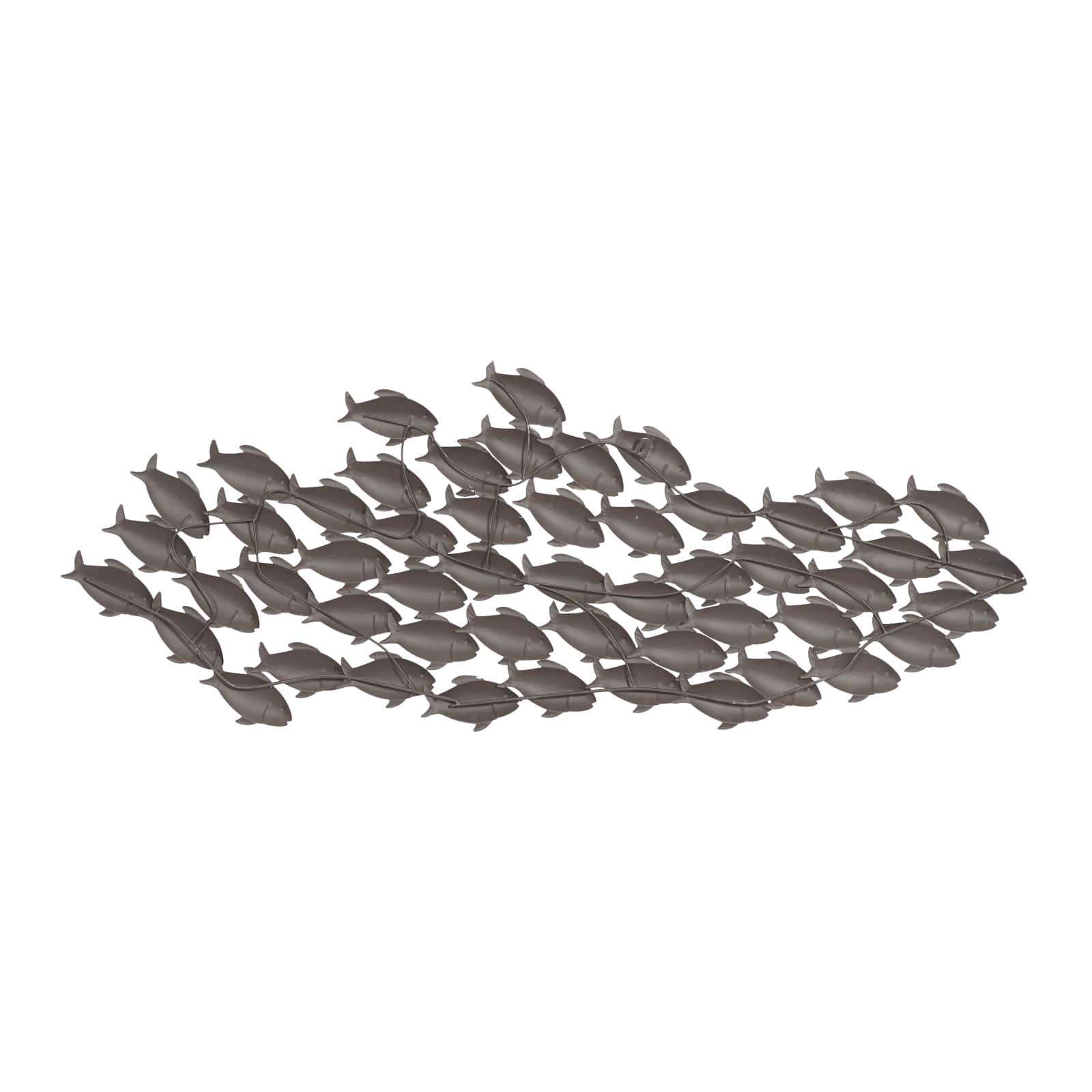 Dark Brown Metal Coastal Fish Wall Décor