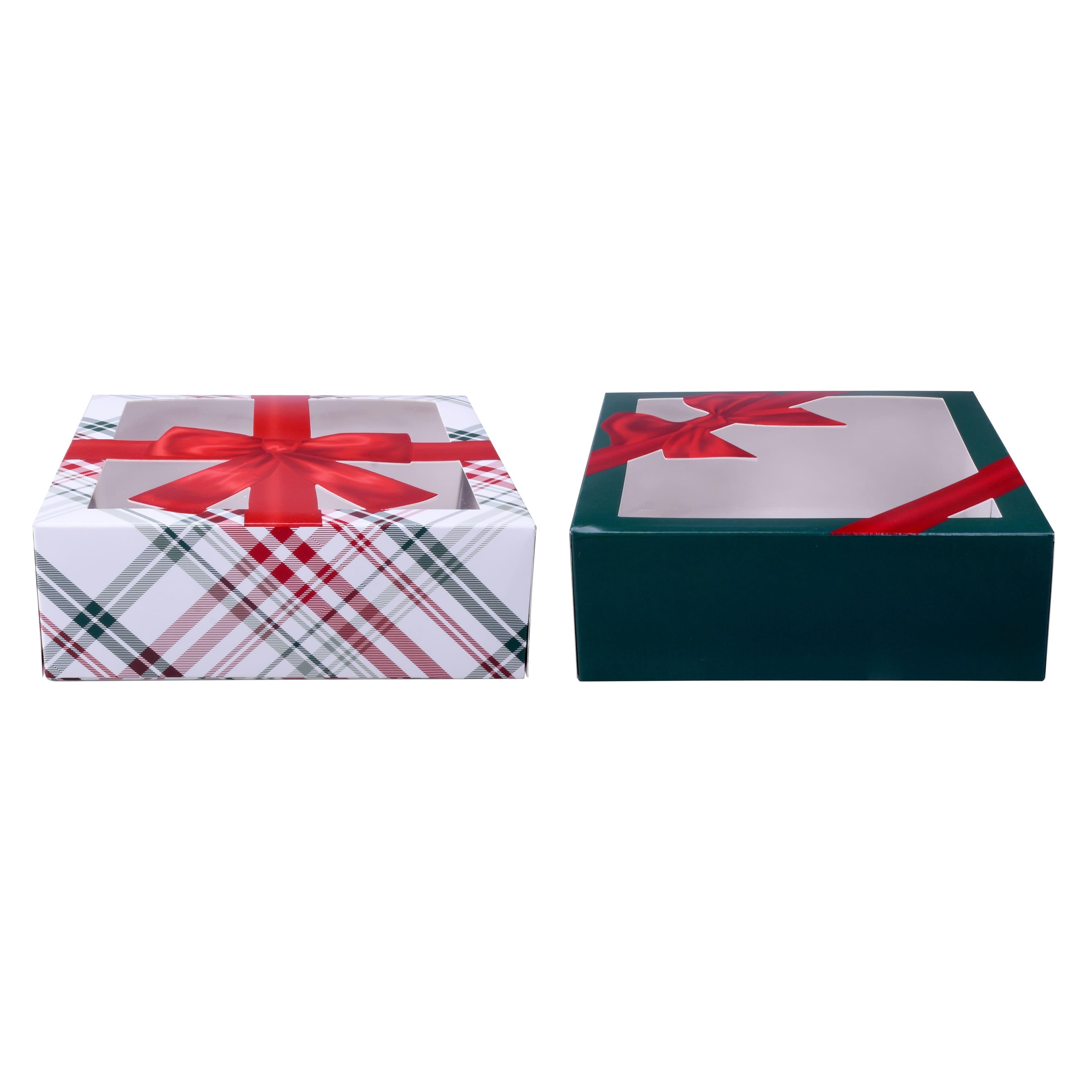 5.75&#x22; Red Bow Treat Boxes with Window by Celebrate It&#xAE;