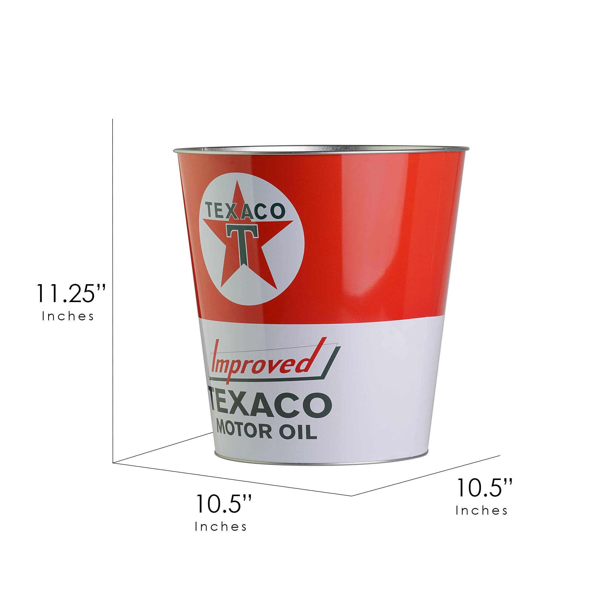American Art Décor™ 11" Texaco Motor Oil Decorative Metal Trash Can