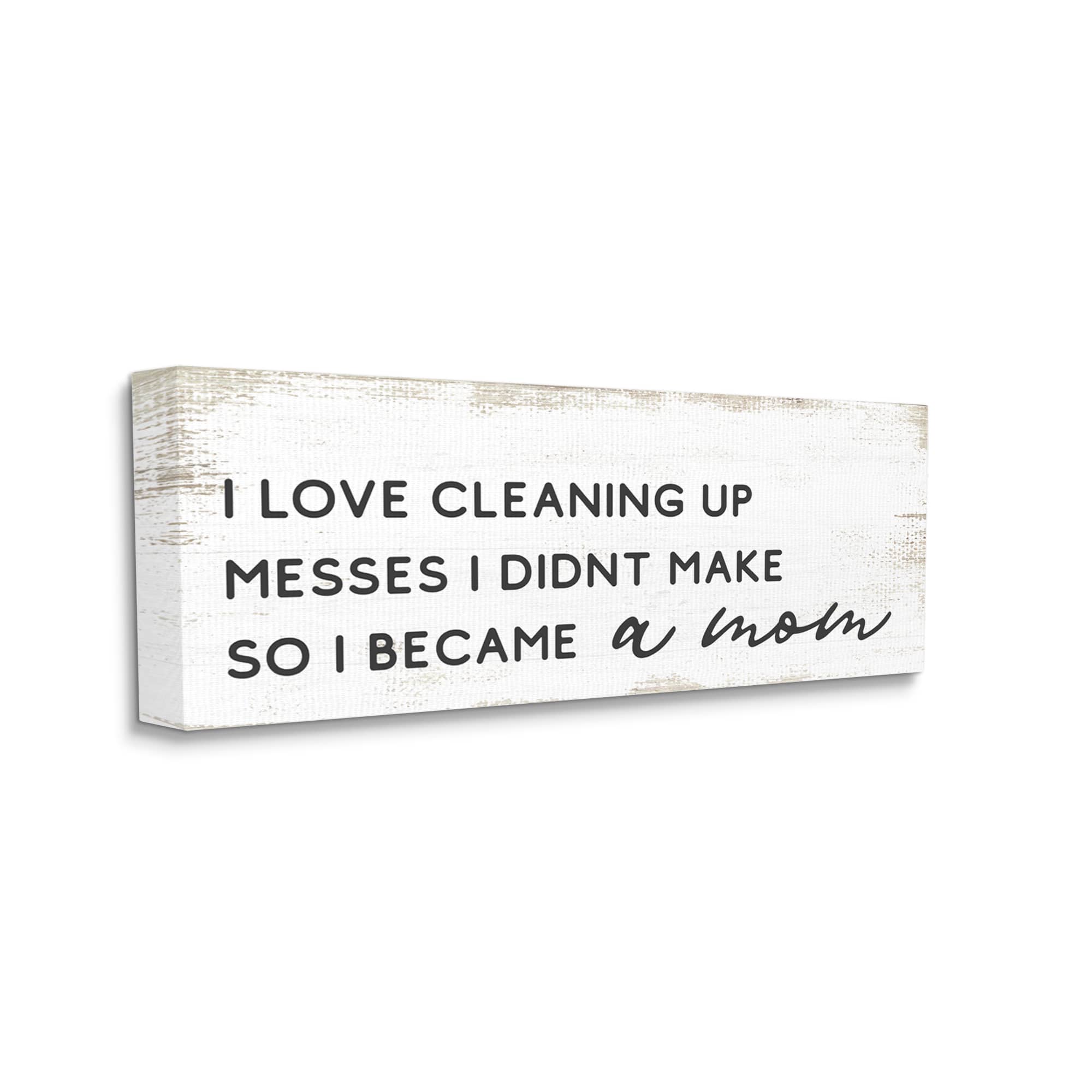 Stupell Industries Funny Became A Mom Phrase Charming Family Design Canvas Wall Art