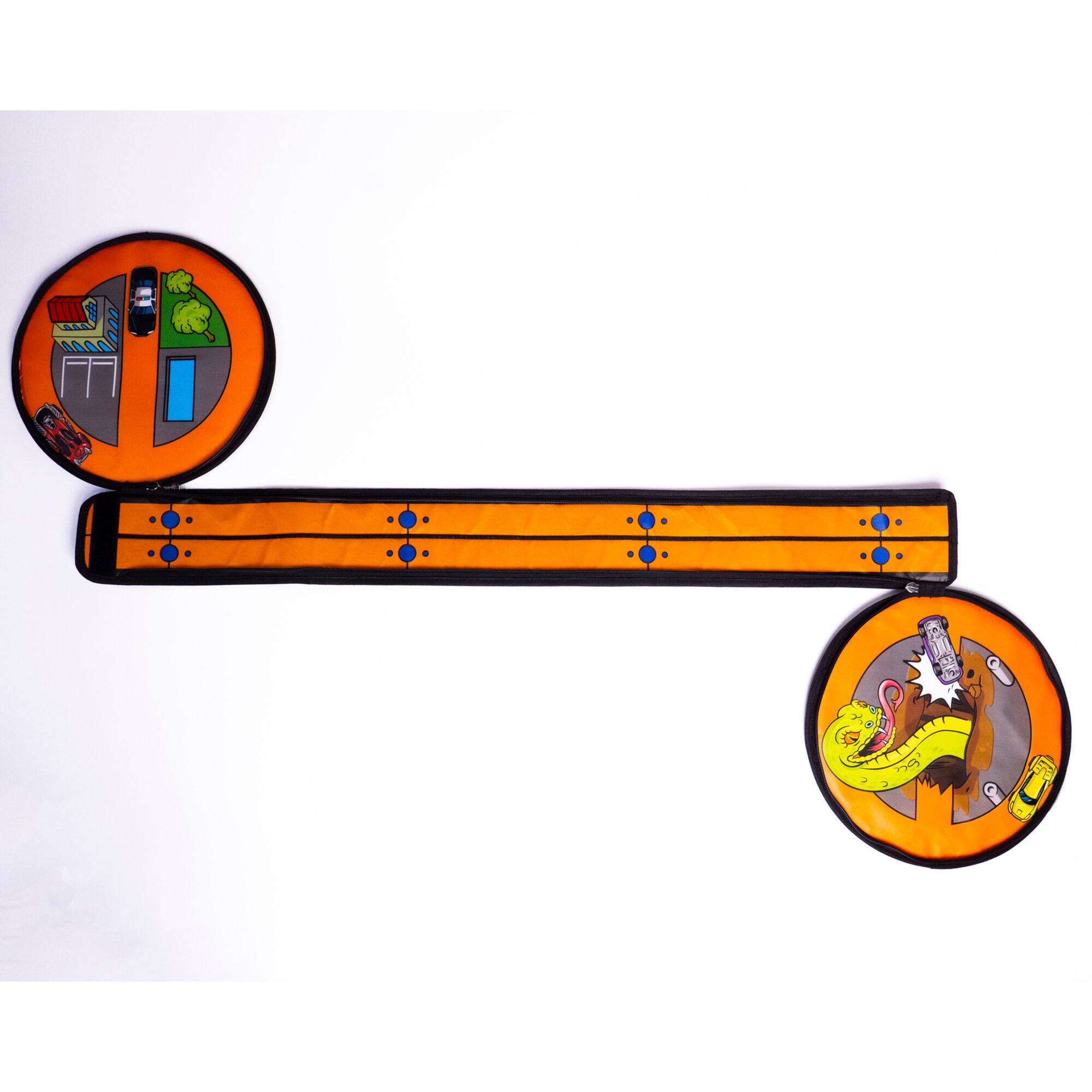 Tara Toy ZipBin Hot Wheels Wheelie Track Pack & Racetrack Mat