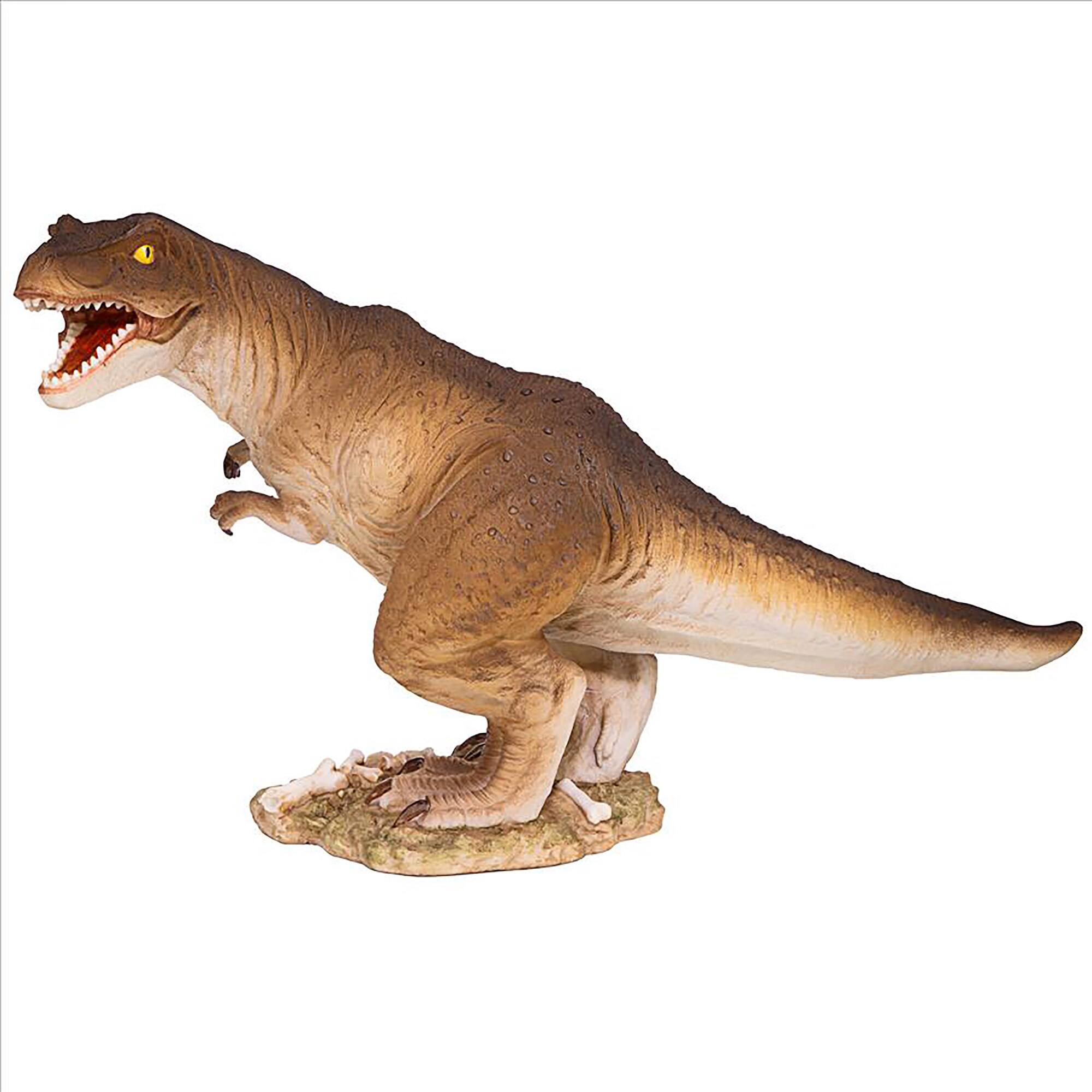 Design Toscano 29.5&#x22; Brown Jurassic Tyrannosaurus Rex Statue