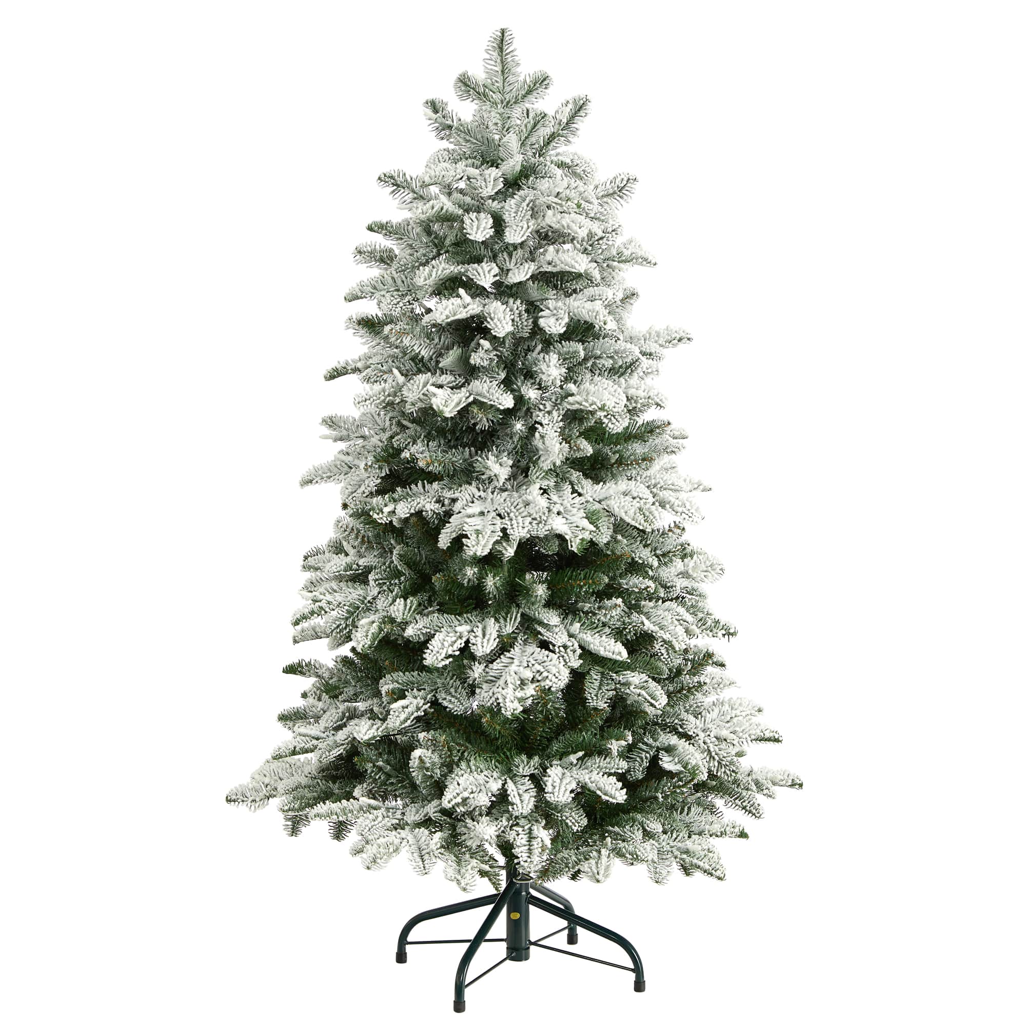 4ft. Pre-Lit Flocked North Carolina Fir Artificial Christmas Tree, Clear Lights