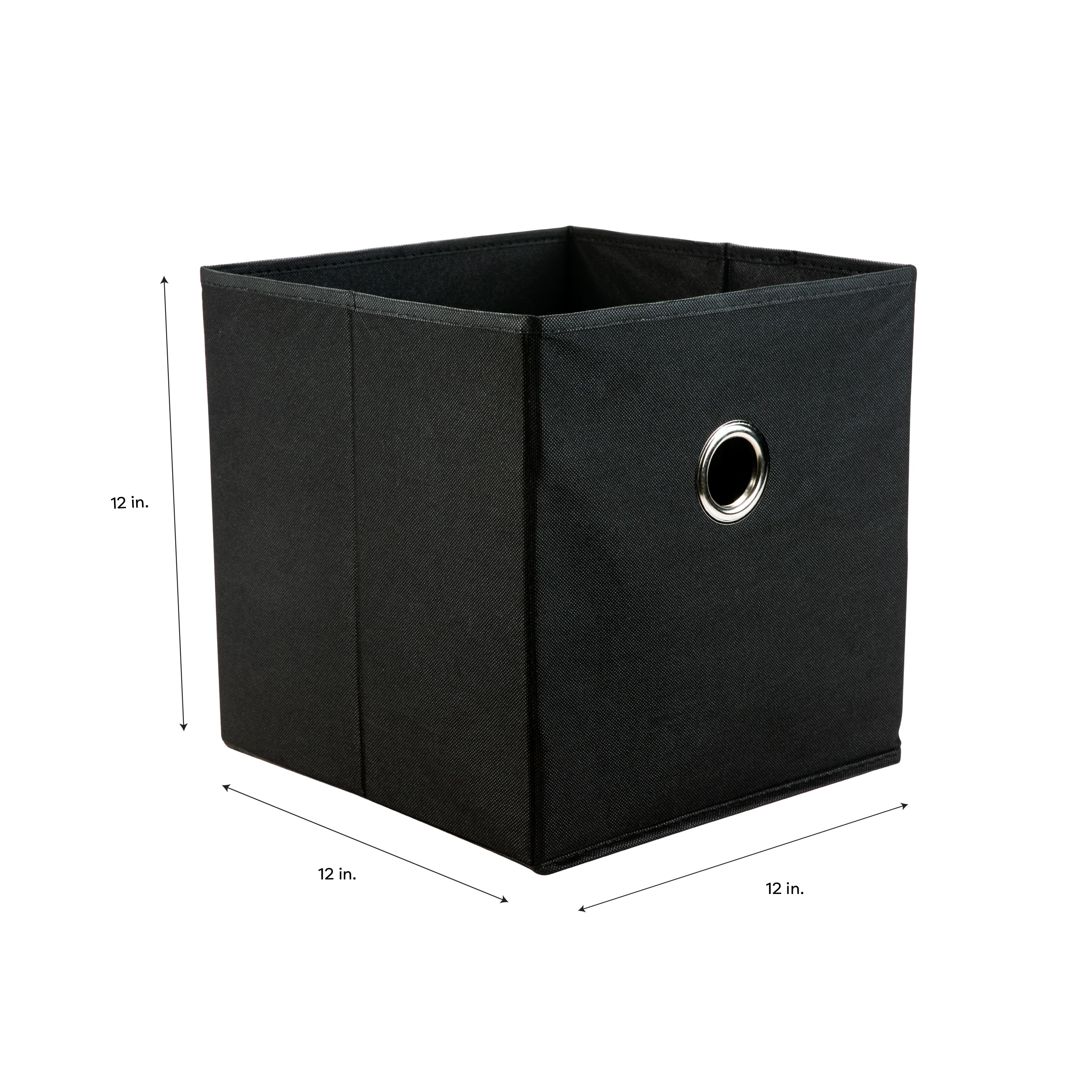 Organize It All 12" Black Storage Cubes, 2ct.