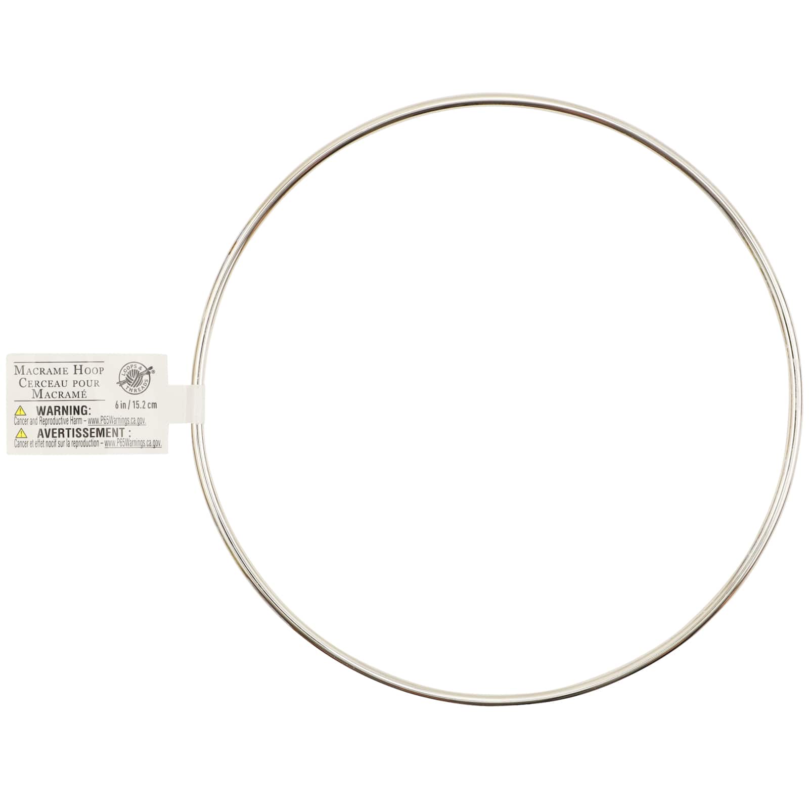 36 Pack: Nickel-Plated Macramé Hoop by Loops & Threads®