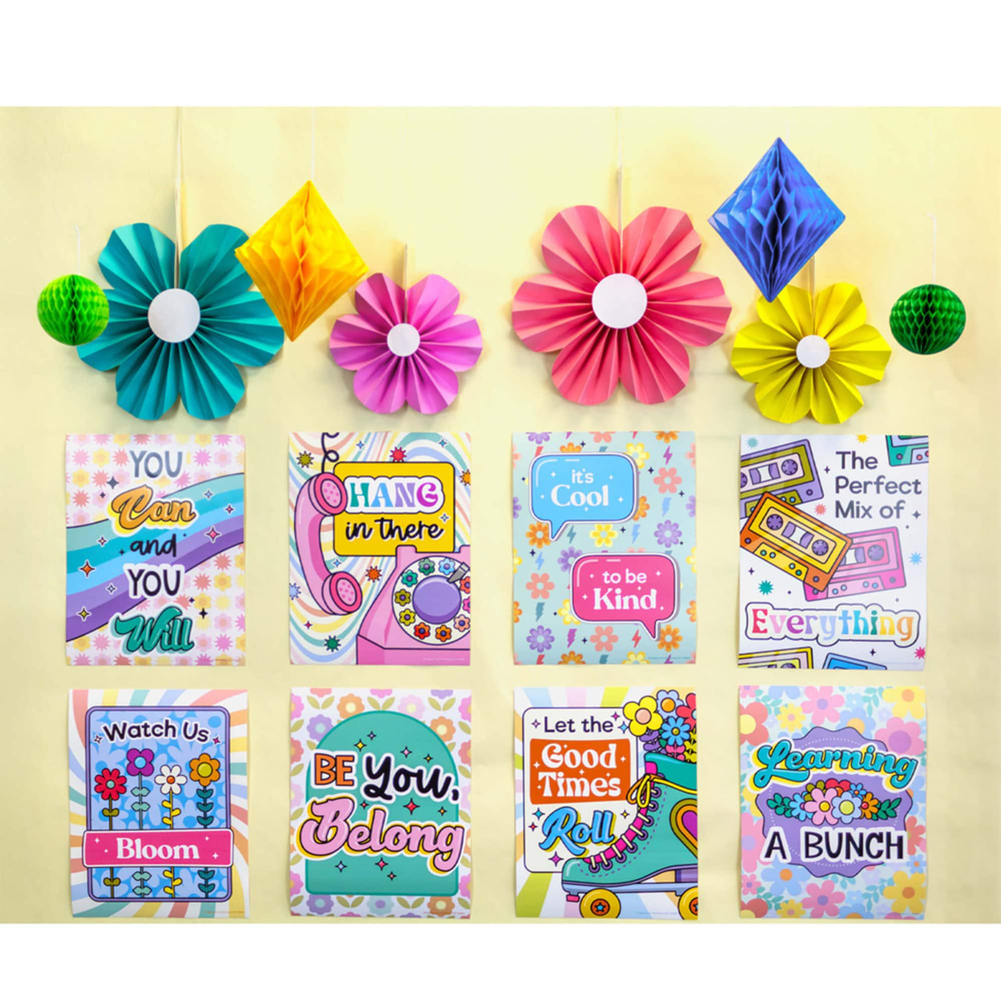 Carson Dellosa® Retro Remix Groovy Flowers & Twinkle Decorations Bulletin Board Set, 3ct.