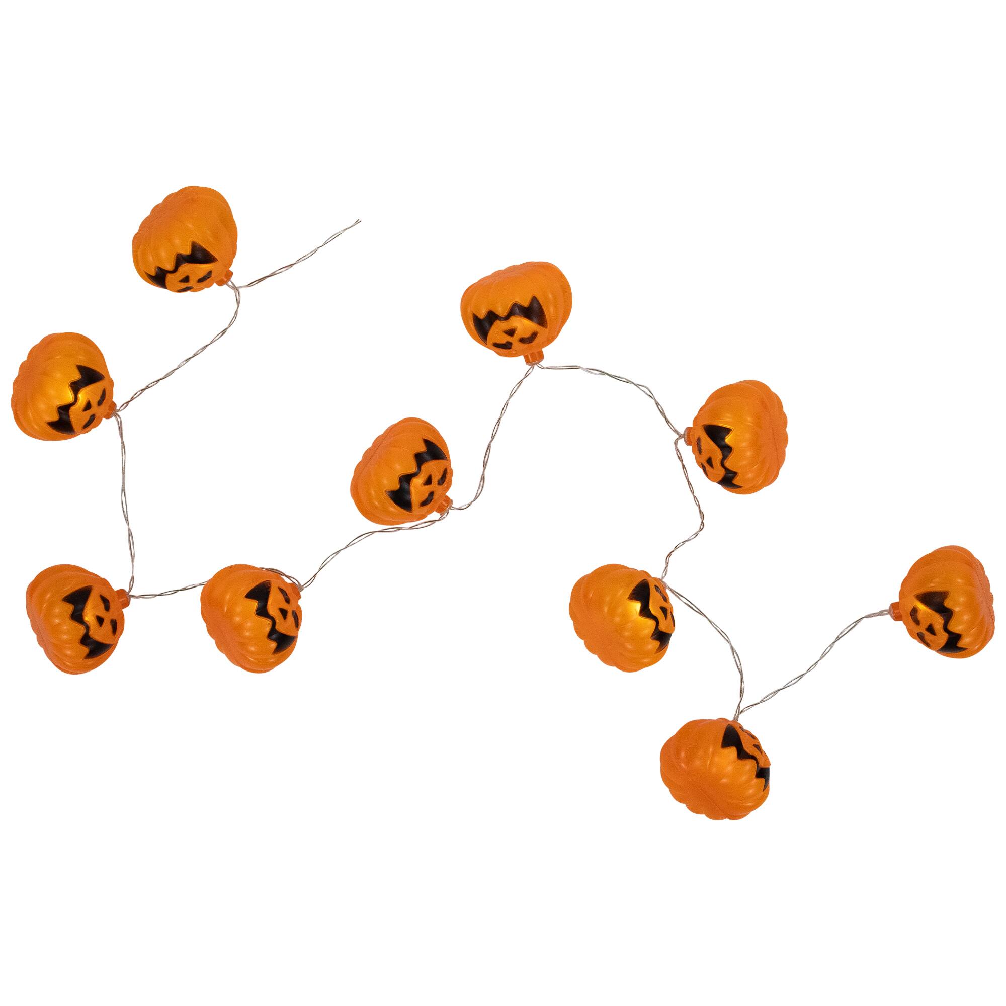 10ct. Jack-O-Lantern LED Warm White String Lights