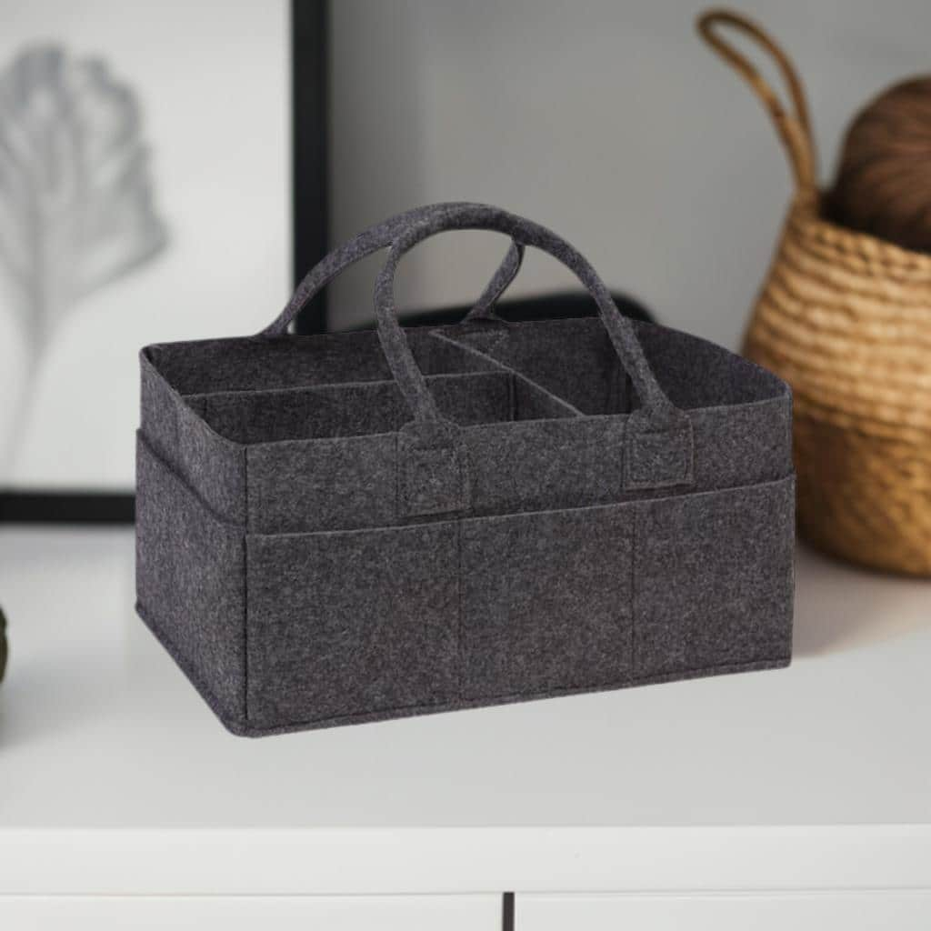 Sammy &#x26; Lou&#xAE; Charcoal Gray Felt Storage Caddy