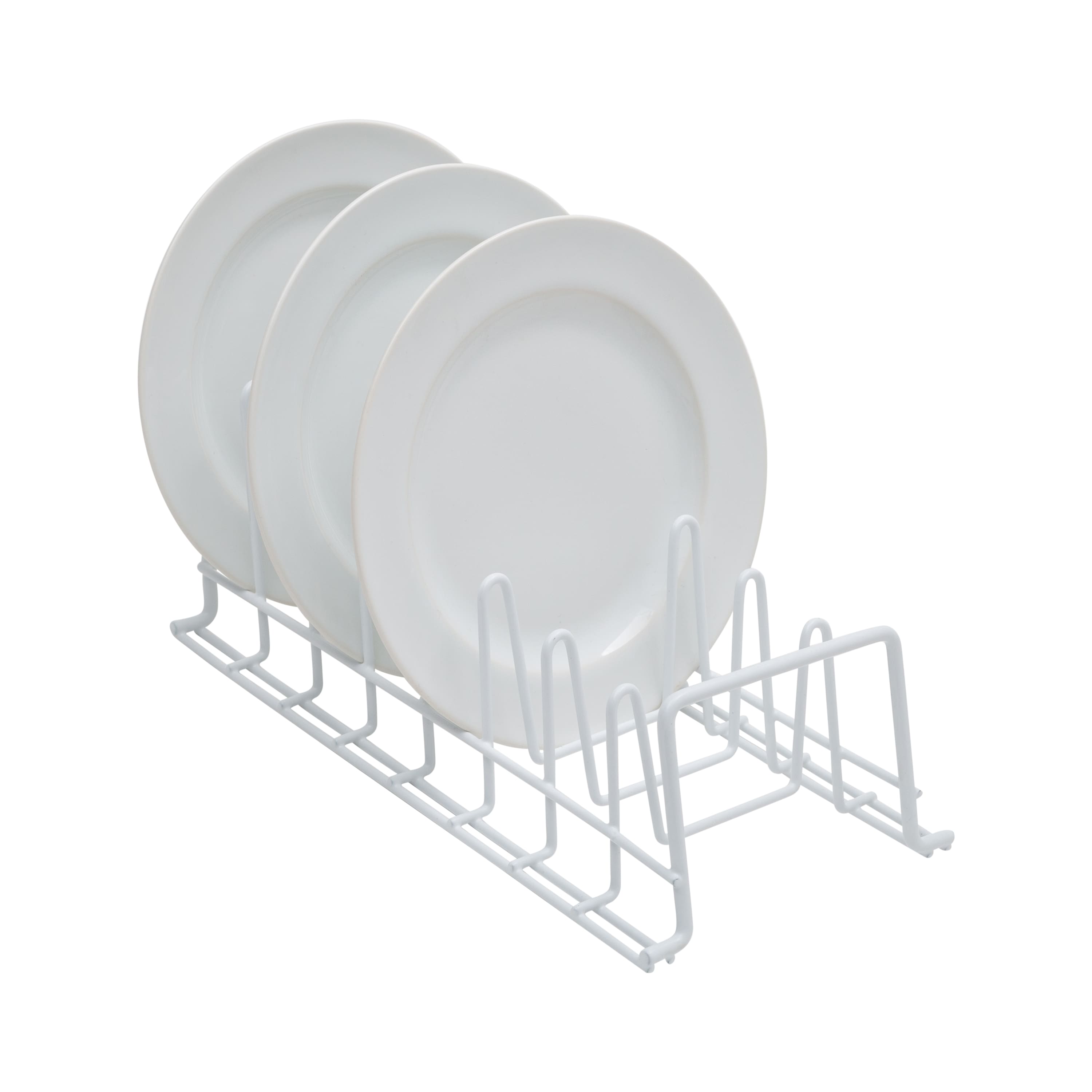 Organize It All White Deluxe Lid & Plates Organizer