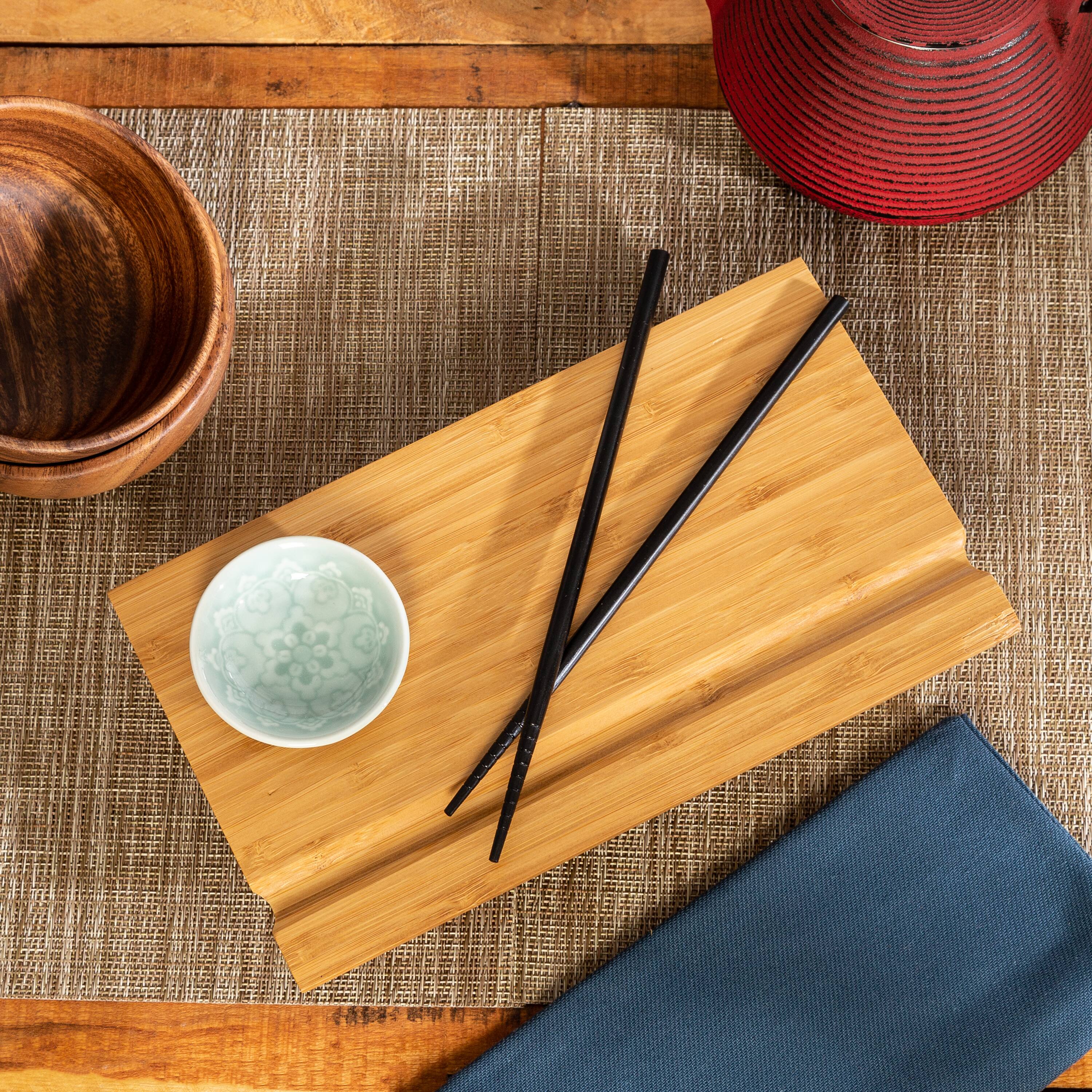 Honey Can Do Joyce Chen Burnished Bamboo Sushi Board Set