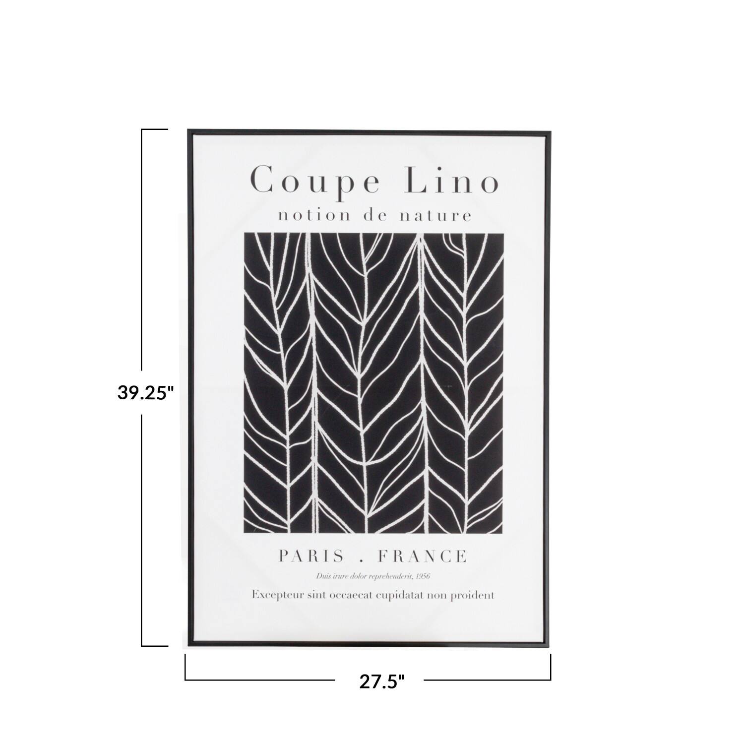 Hello Honey® Black & White Coupe Lino Canvas Framed Wall Décor