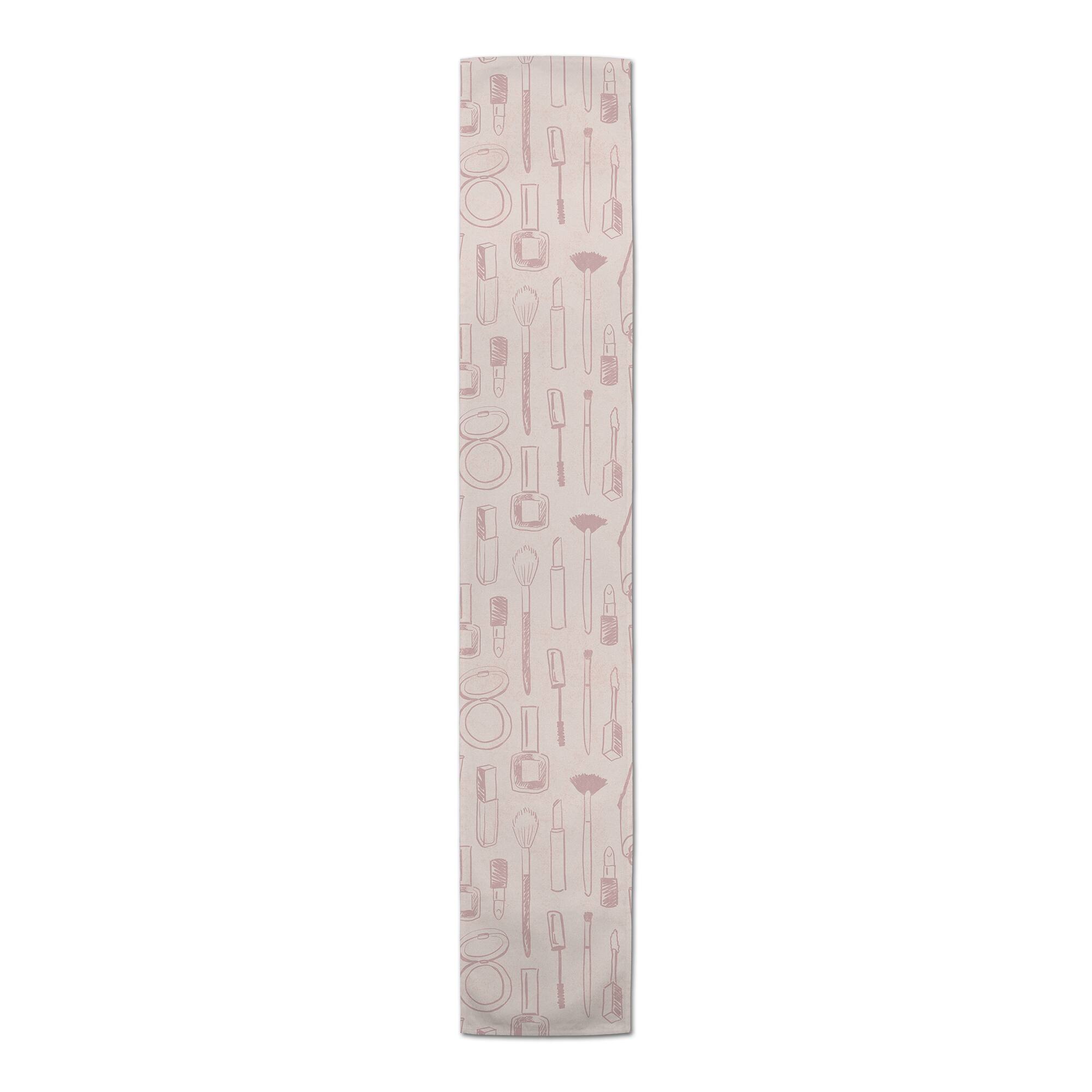 90&#x22; Makeup Icons Cotton Twill Runner