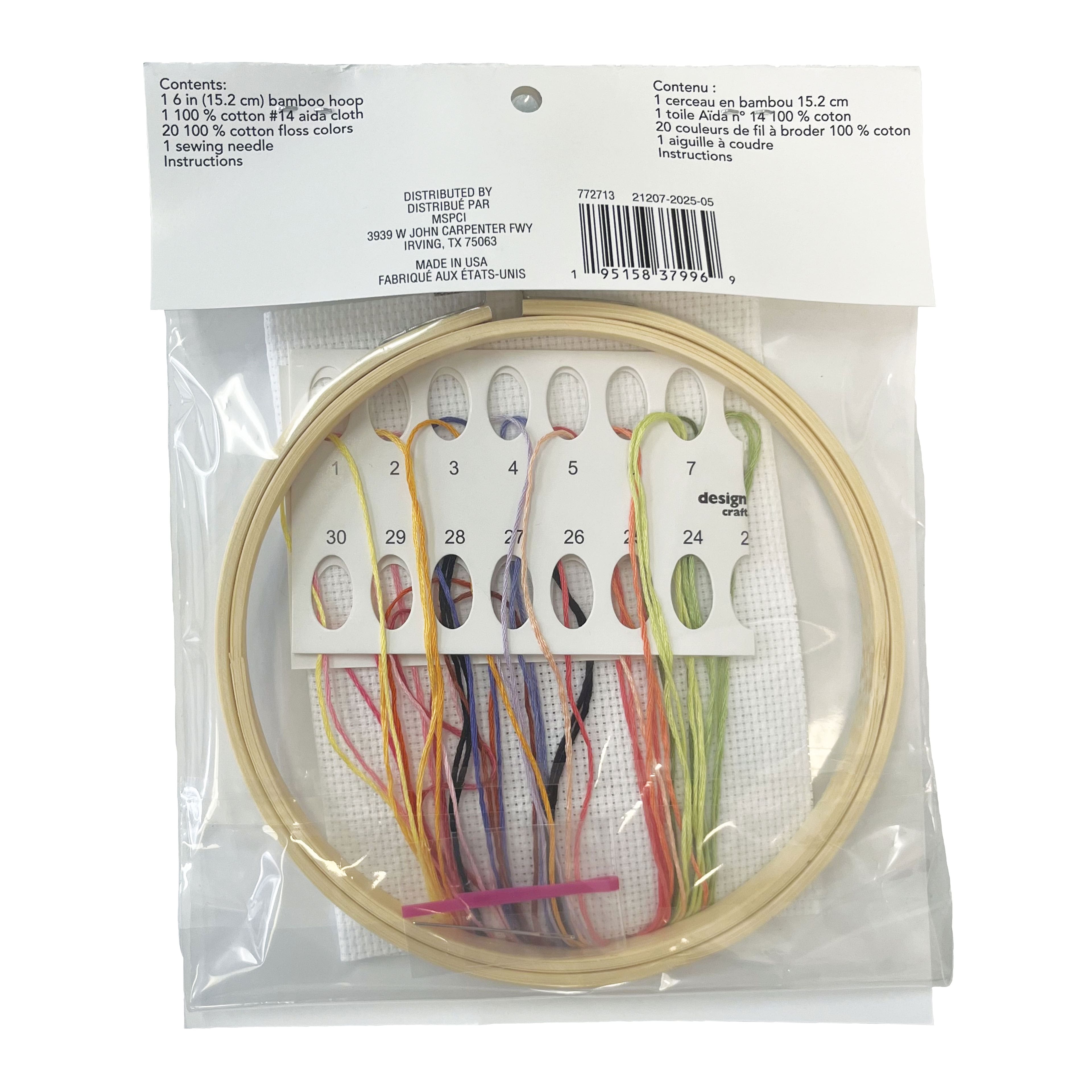 6&#x22; Butterflies Counted Cross Stitch Kit with Hoop by Loops &#x26; Threads&#xAE;