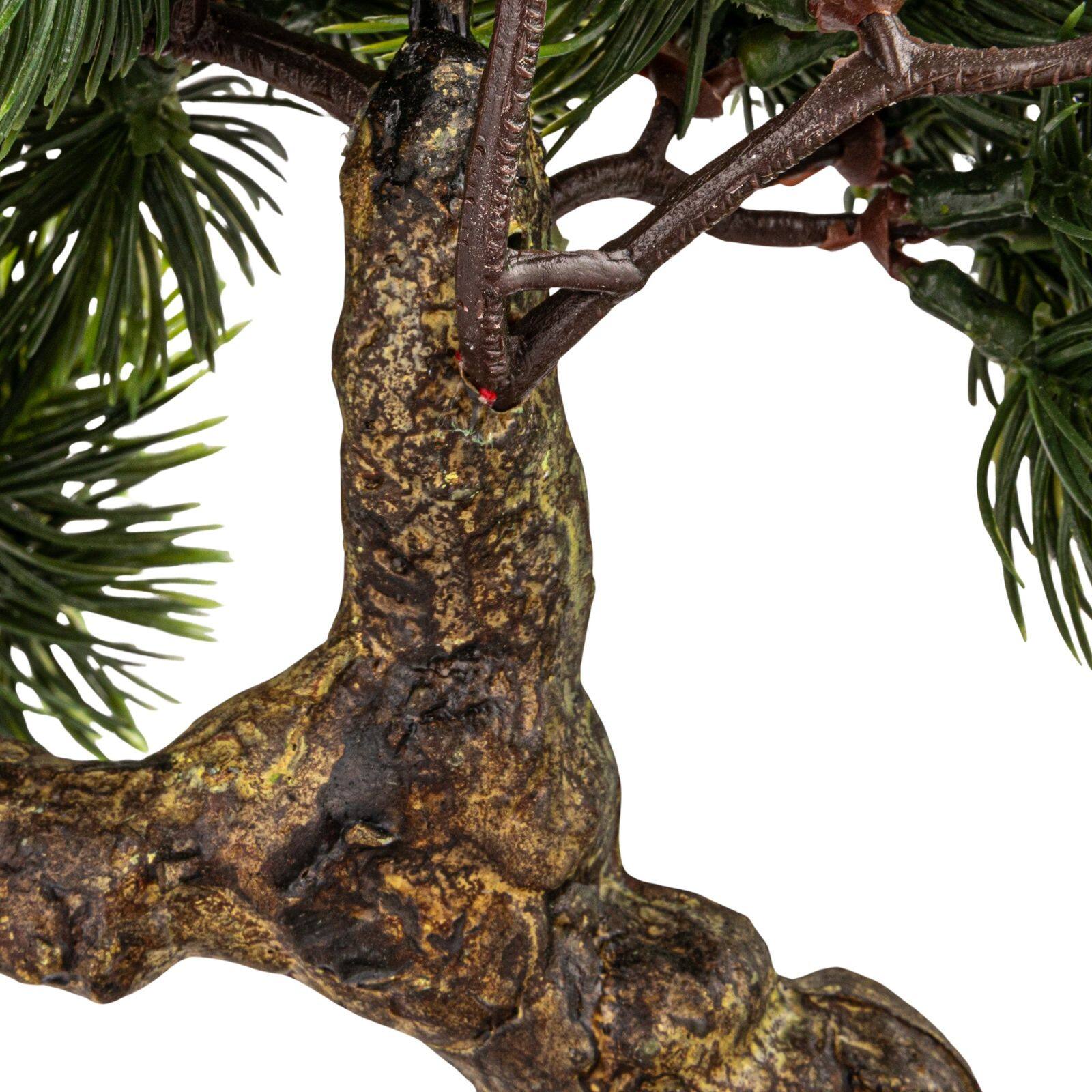 Hello Honey® Green Faux Bonsai Tree in Plastic Pot with Pebbles