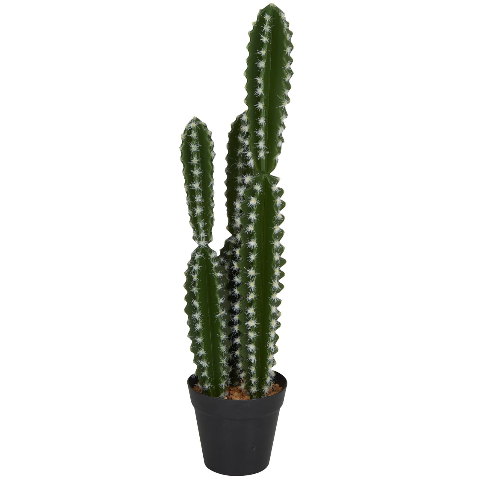 The Novogratz 23&#x22; Green Faux Foliage Cactus Artificial Plant With Black Round Pot