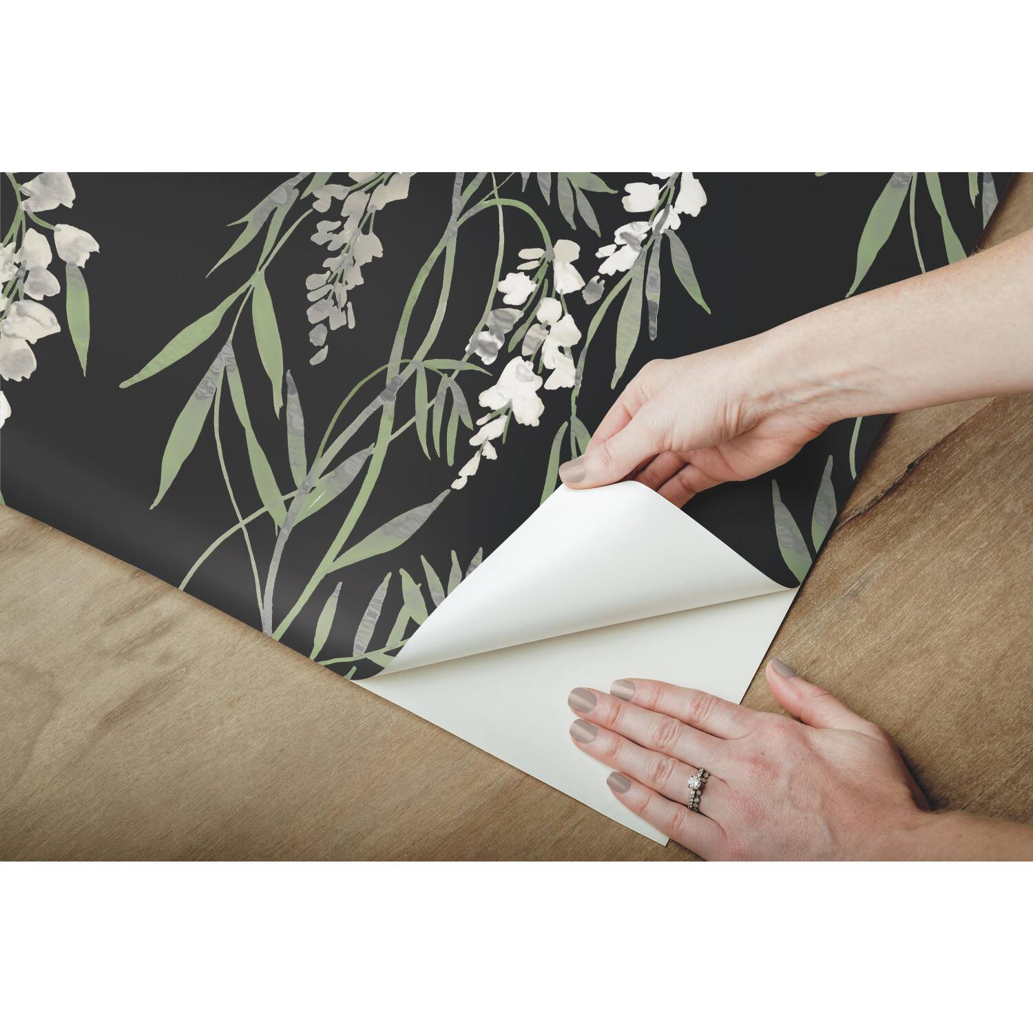 RoomMates Nouveaux Wisteria Peel &#x26; Stick Wallpaper