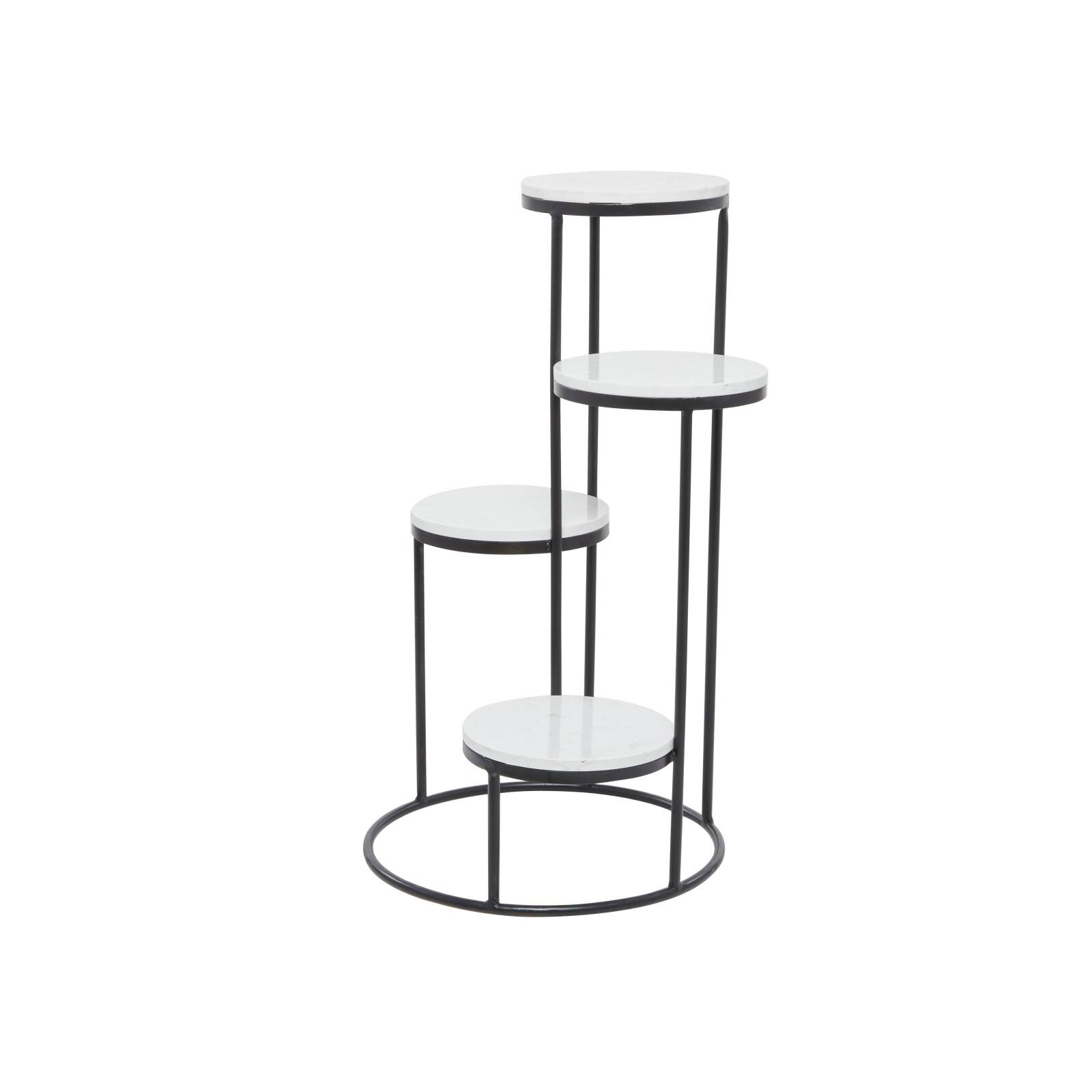White Iron Modern Plantstand, 31&#x22; x 17&#x22; x 17&#x22;