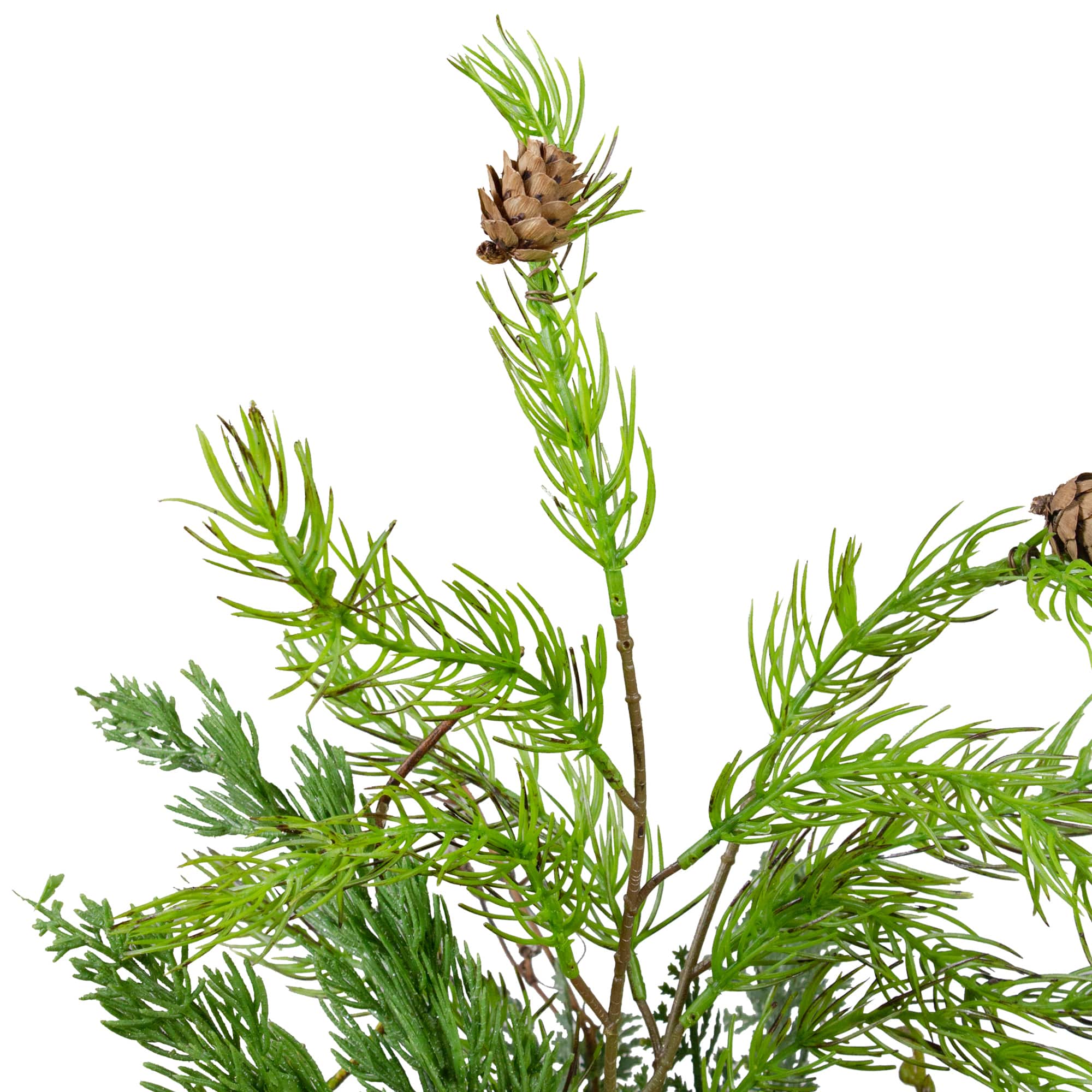 2ft. Unlit Real Touch&#x2122;&#xFE0F; Mixed Pine &#x26; Cedar Artificial Christmas Tree in Gray Pot