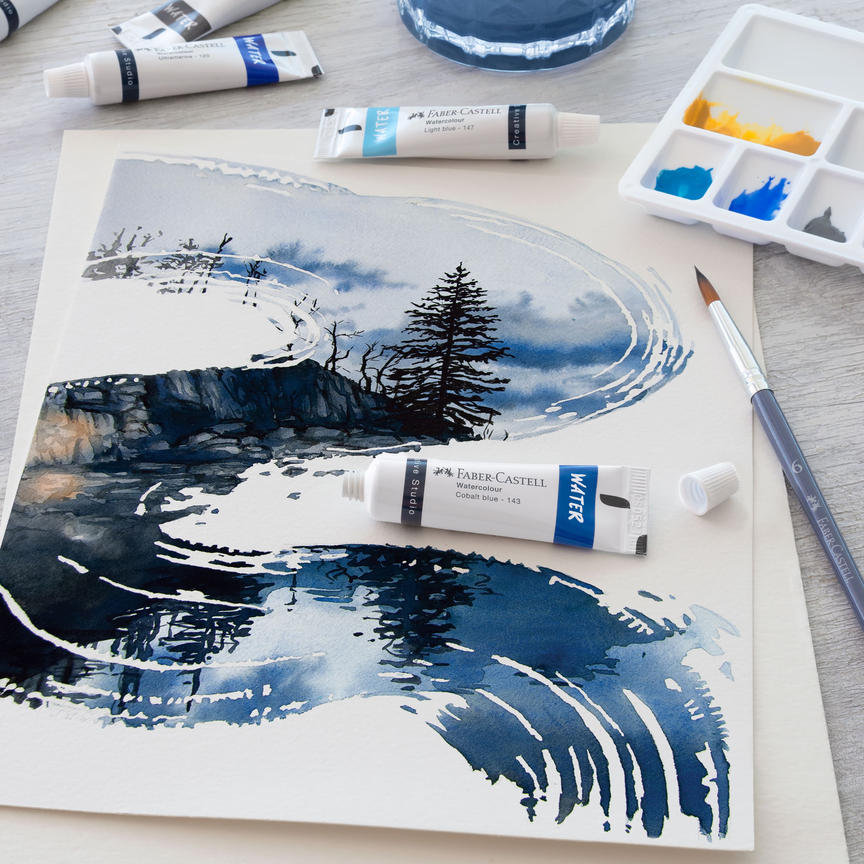 Faber-Castell Creative Studio 12 Color Watercolor Paint Set