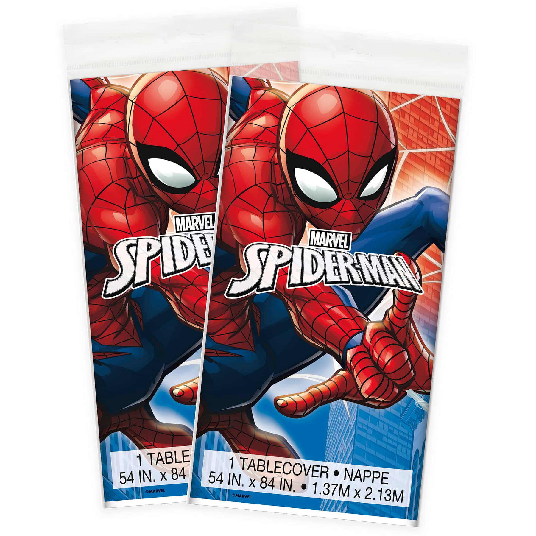 URANGEL 2 PCS Spiderman Plastic Tablecloth Tablecovers for Spiderman Themed Birthday Party Supplies Decorations for Kids