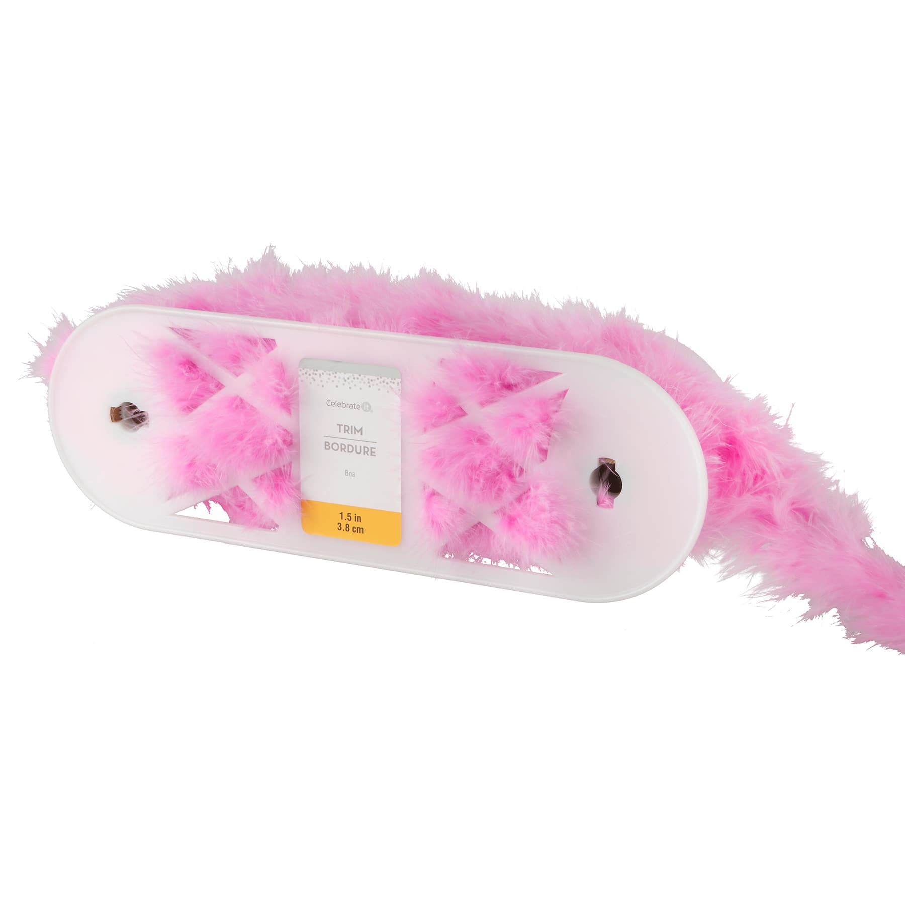 1.5&#x22; Pink Boa Trim by Celebrate It&#xAE;