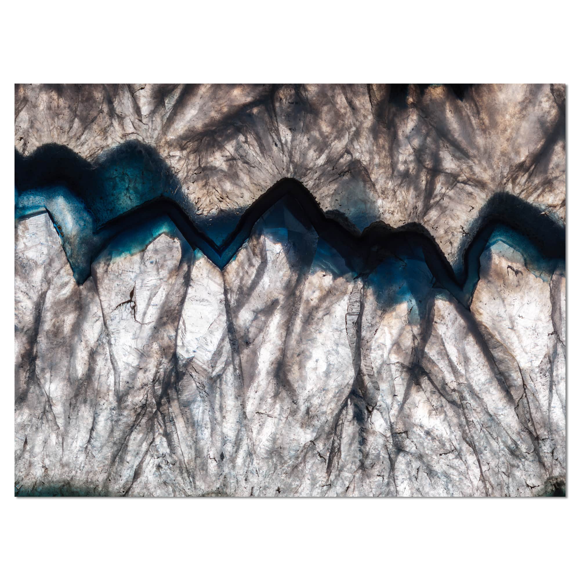 Designart - Backlit Mineral Macro - Abstract Canvas Wall Art Print