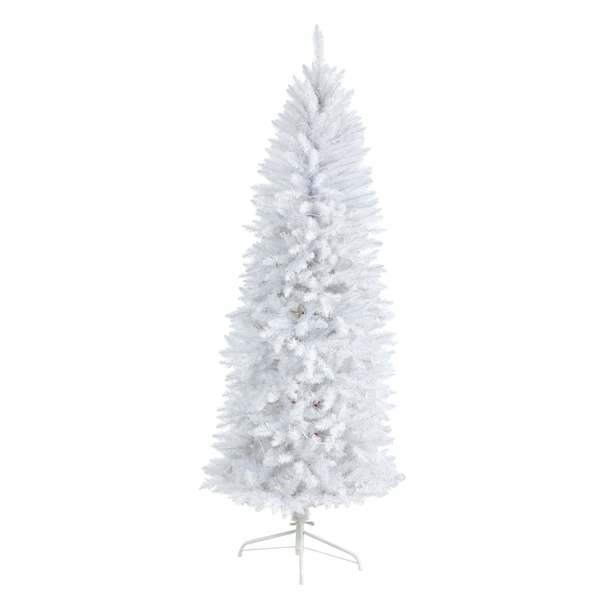 6ft. Pre-Lit White Artificial Christmas Tree, Warm White LED Lights