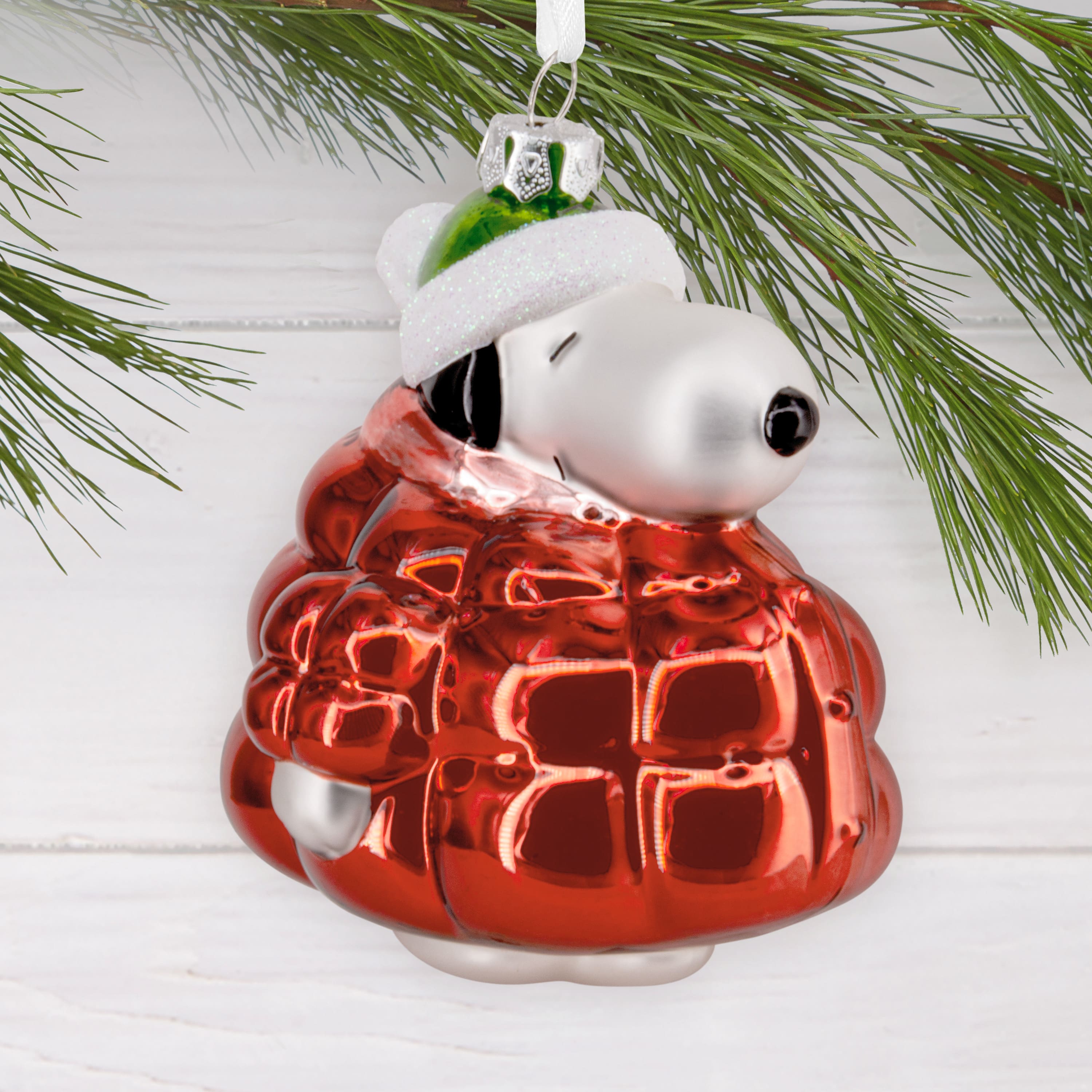 Hallmark Peanuts® 4.25" Snoopy in Puffer Coat Blown Glass Ornament
