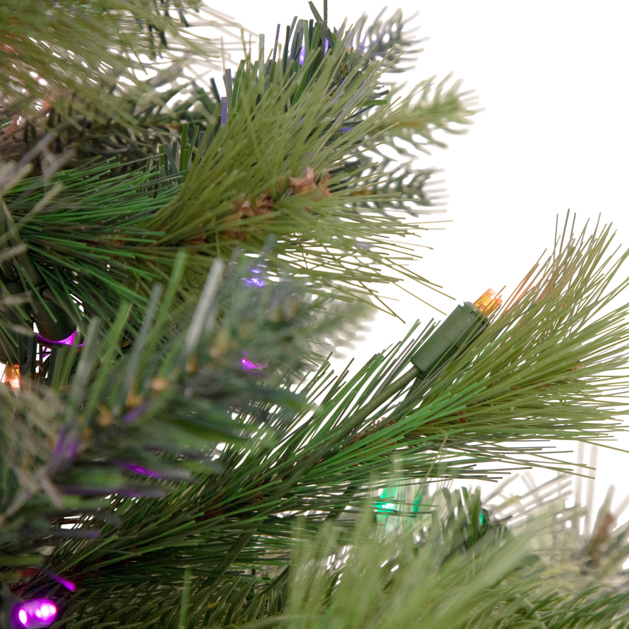 3ft. Pre-Lit Kingston Cashmere Pine Full Artificial Christmas Tree, Multicolor LED Lights