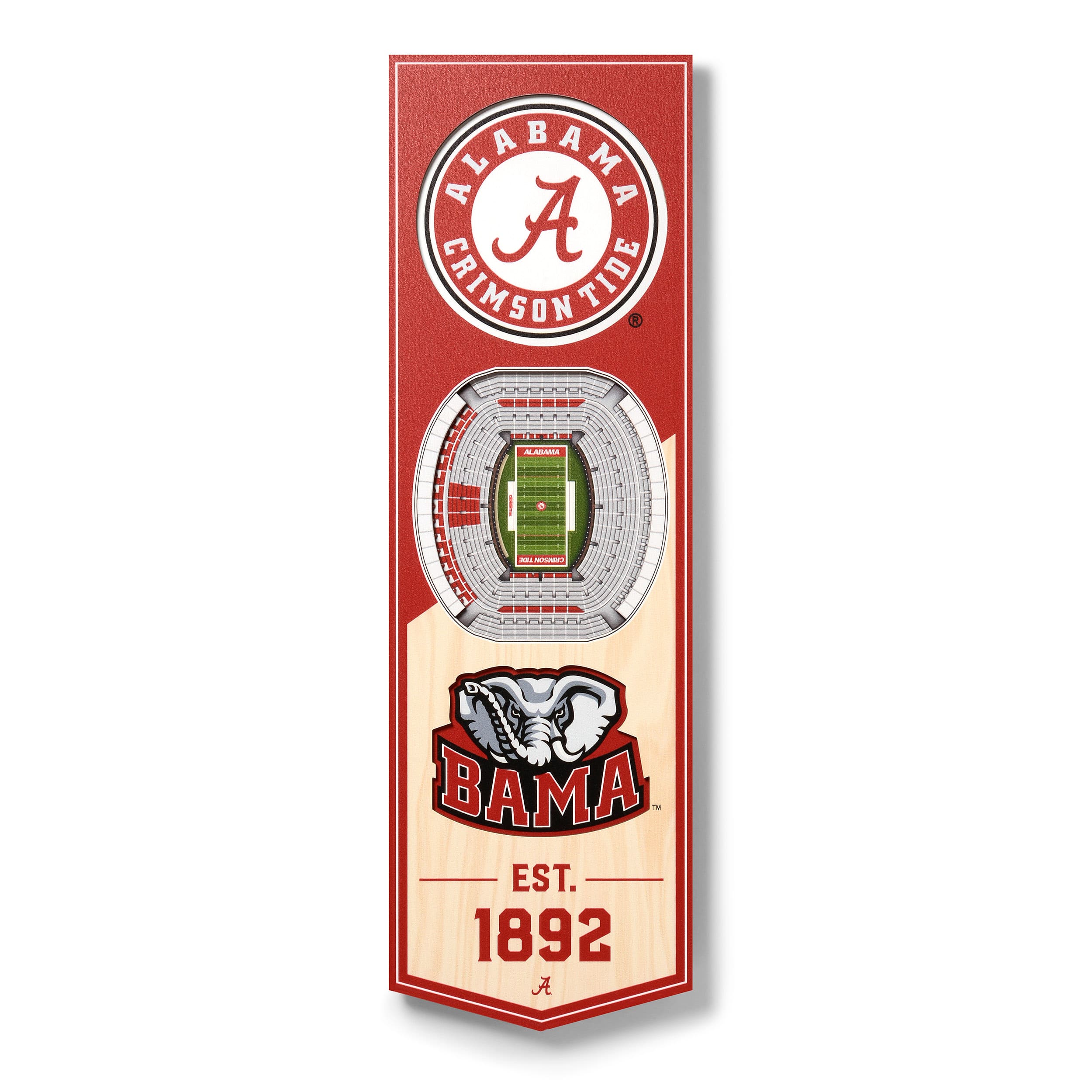 NCAA 6" x 19" StadiumView 3D Banner