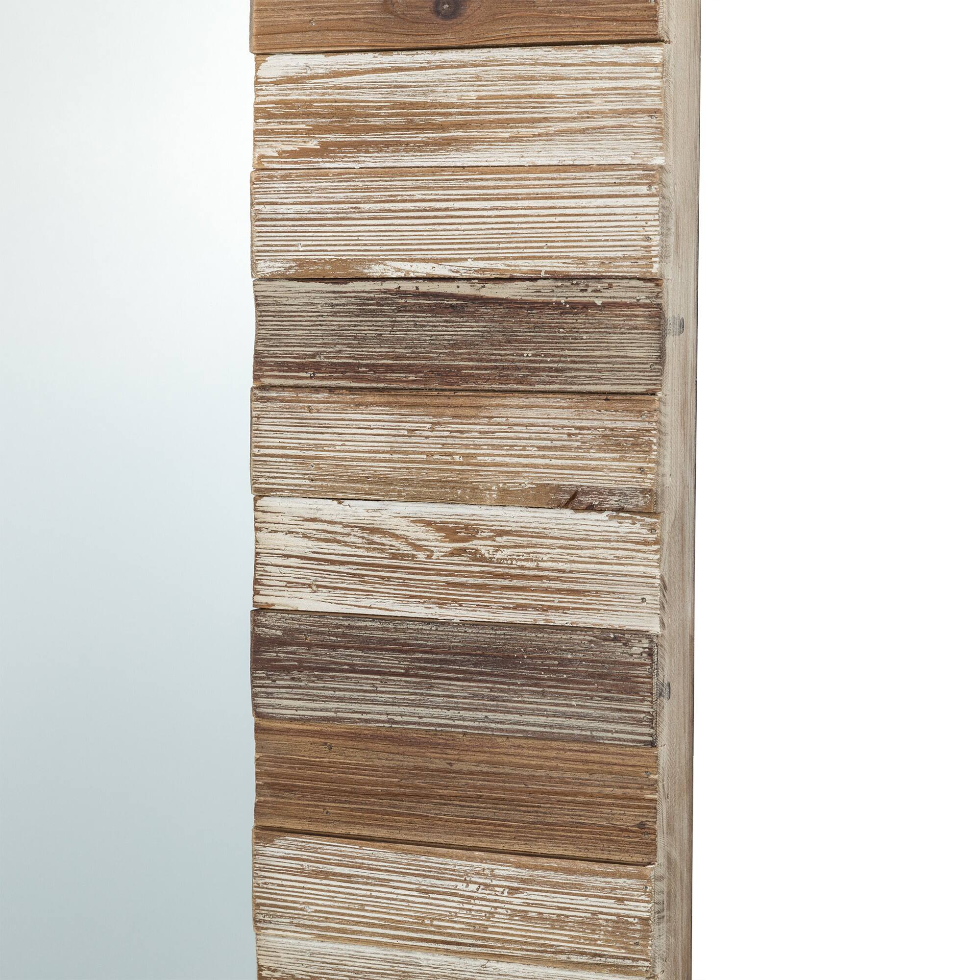 Glitzhome&#xAE; 39.5&#x22; Rectangle Wooden Farmhouse Wall Mirror