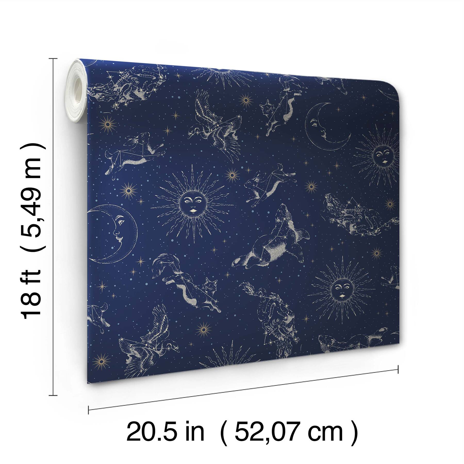 RoomMates Zodiac Dreams Navy Peel & Stick Wallpaper