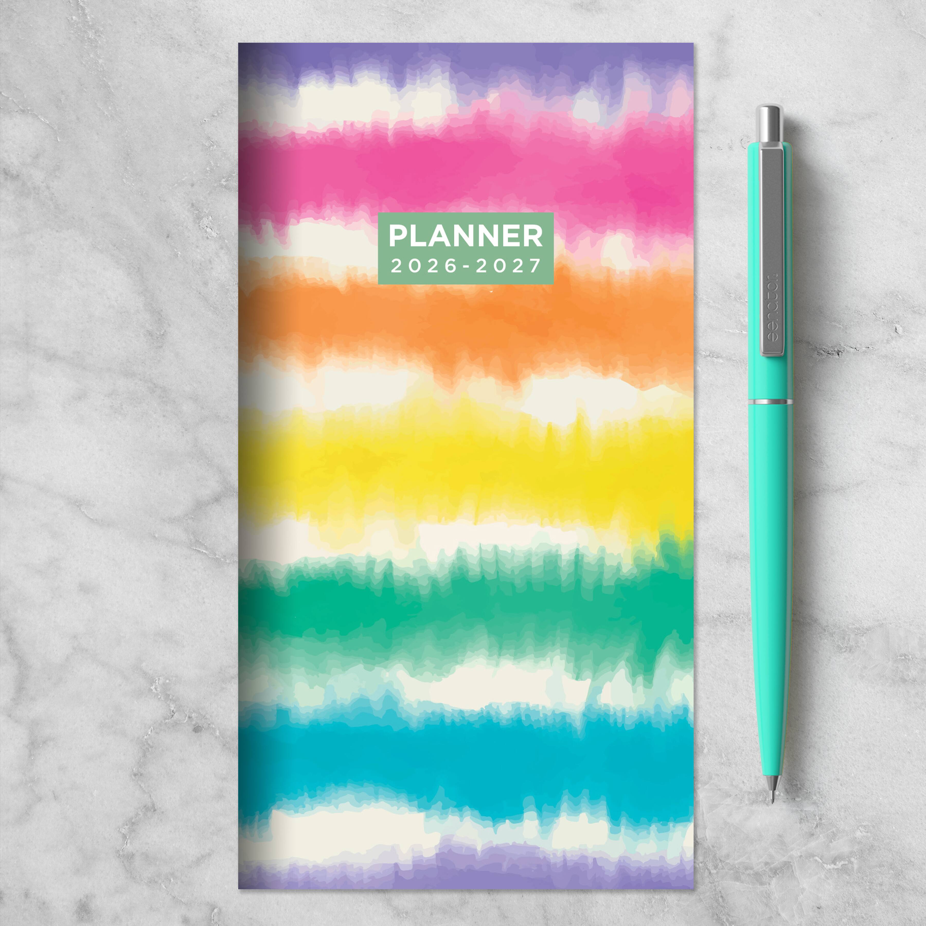 2026-2027 Tie Dye Small Monthly Pocket Planner