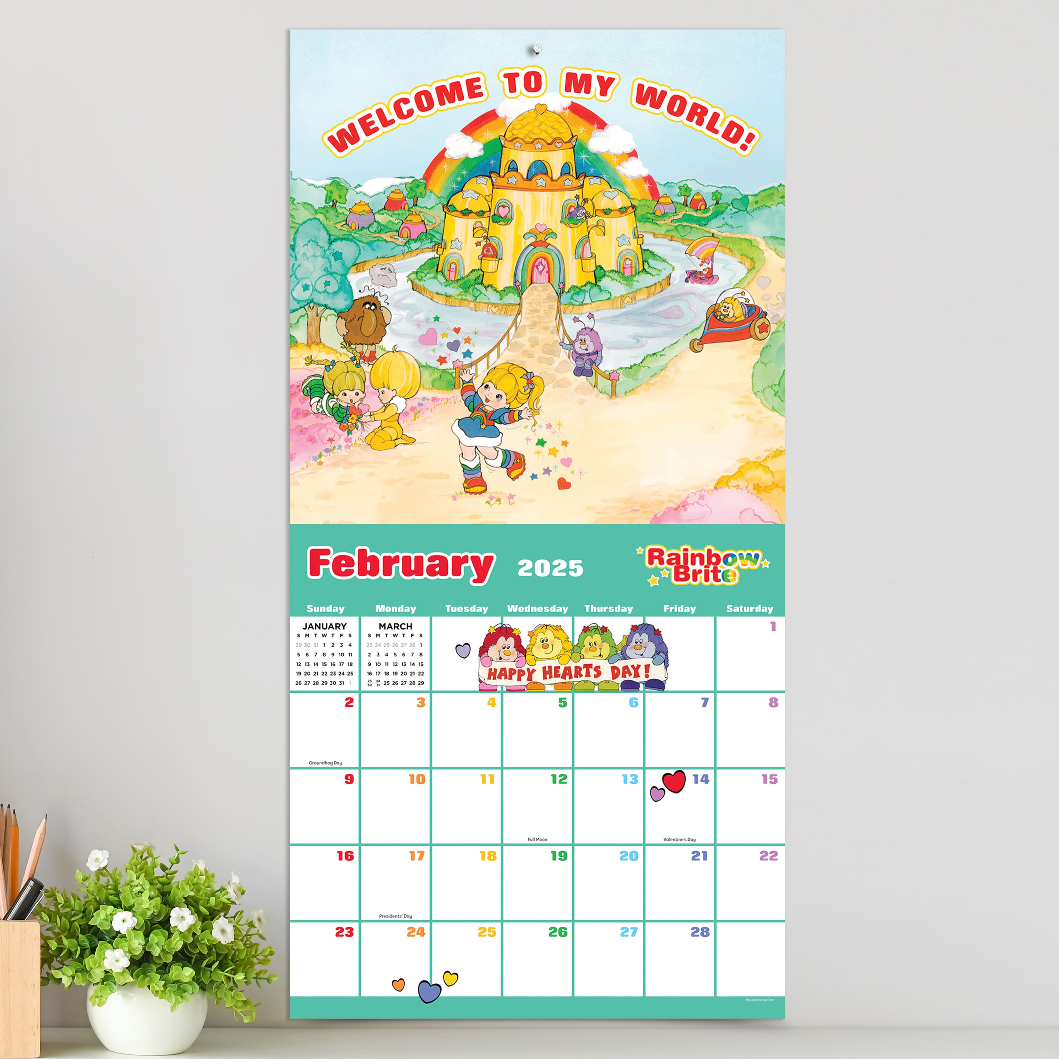 TF Publishing 2025 Rainbow Brite Wall Calendar