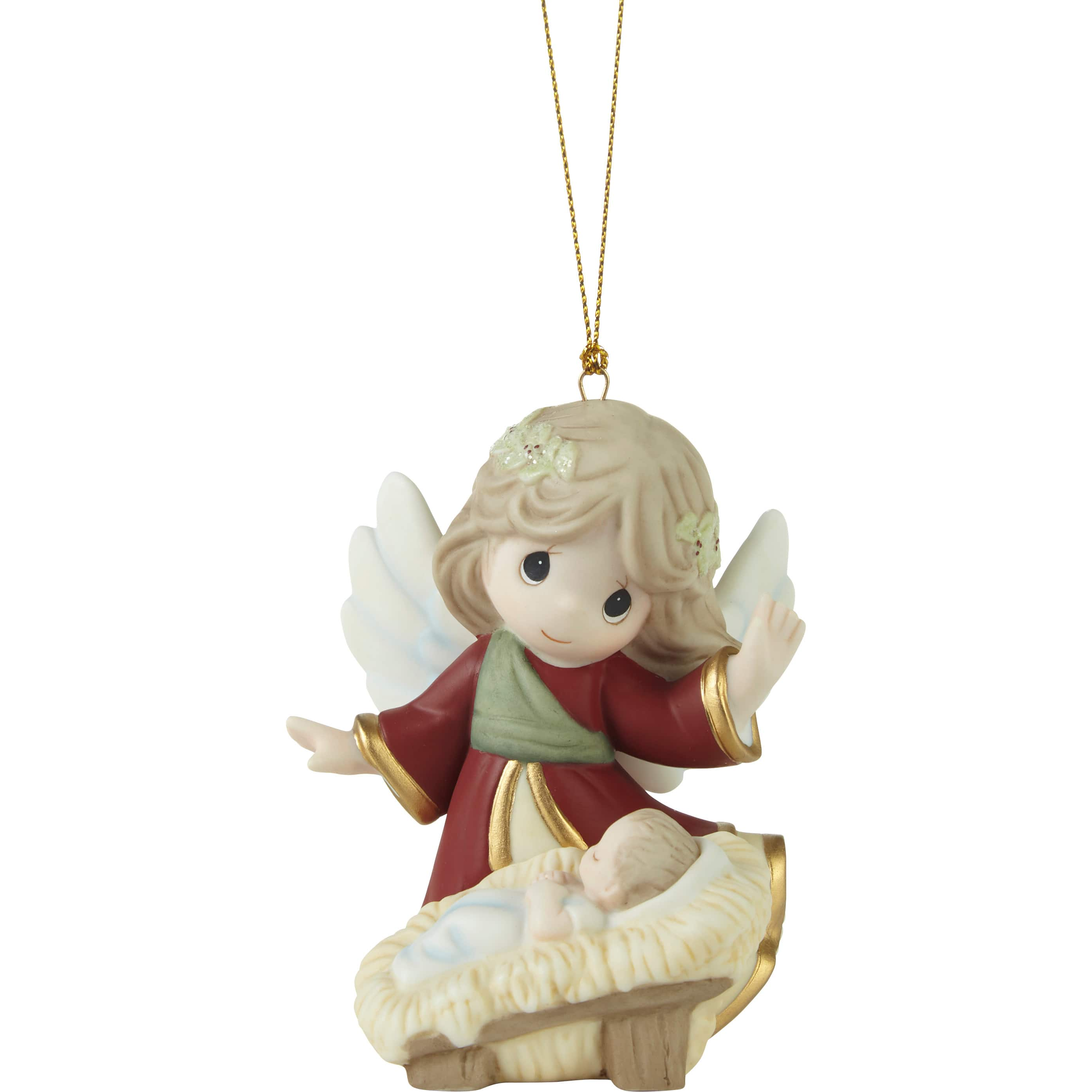 Precious Moments 3.5&#x22; Away In A Manger Porcelain Ornament