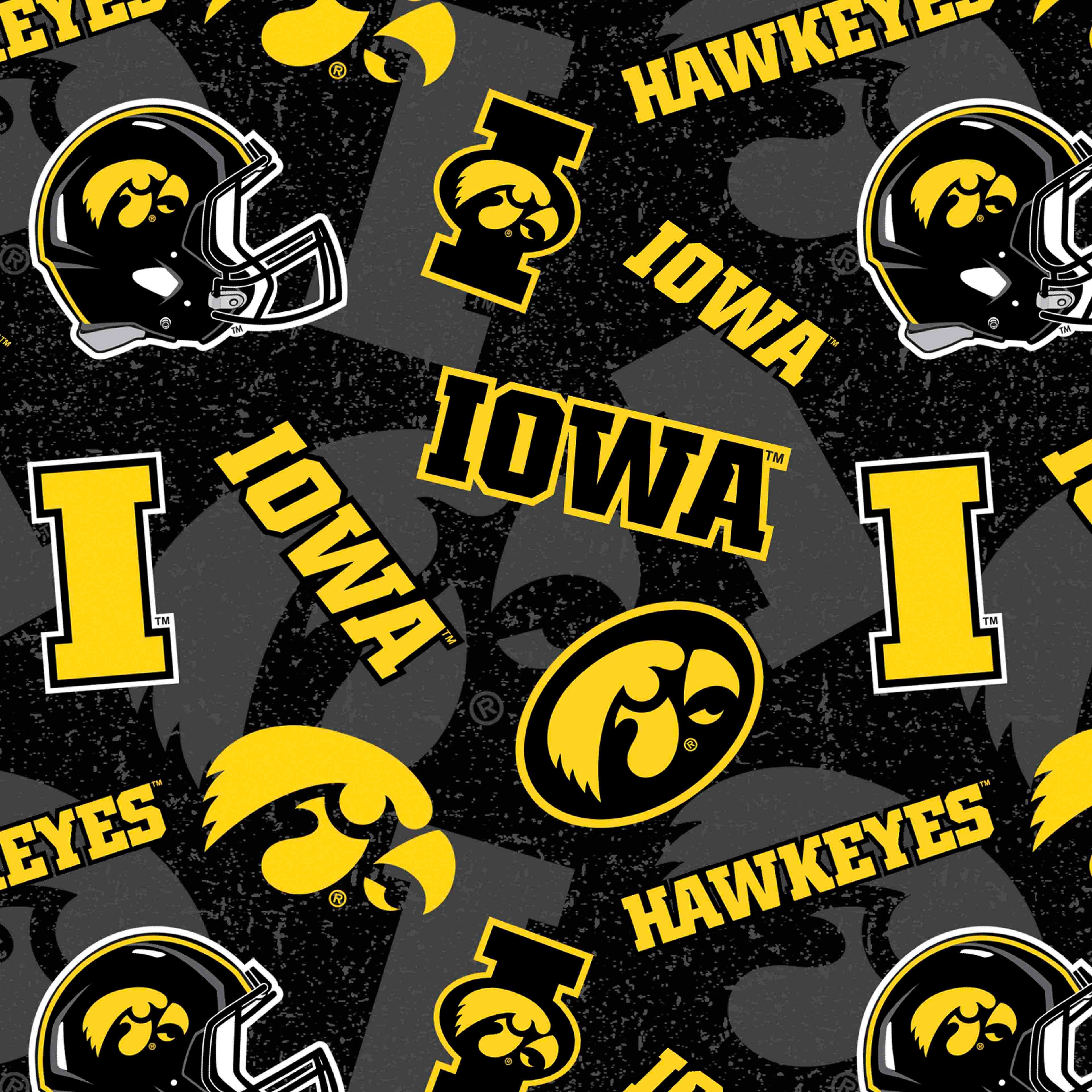 NCAA University of Iowa Hawkeyes Cotton Fabric