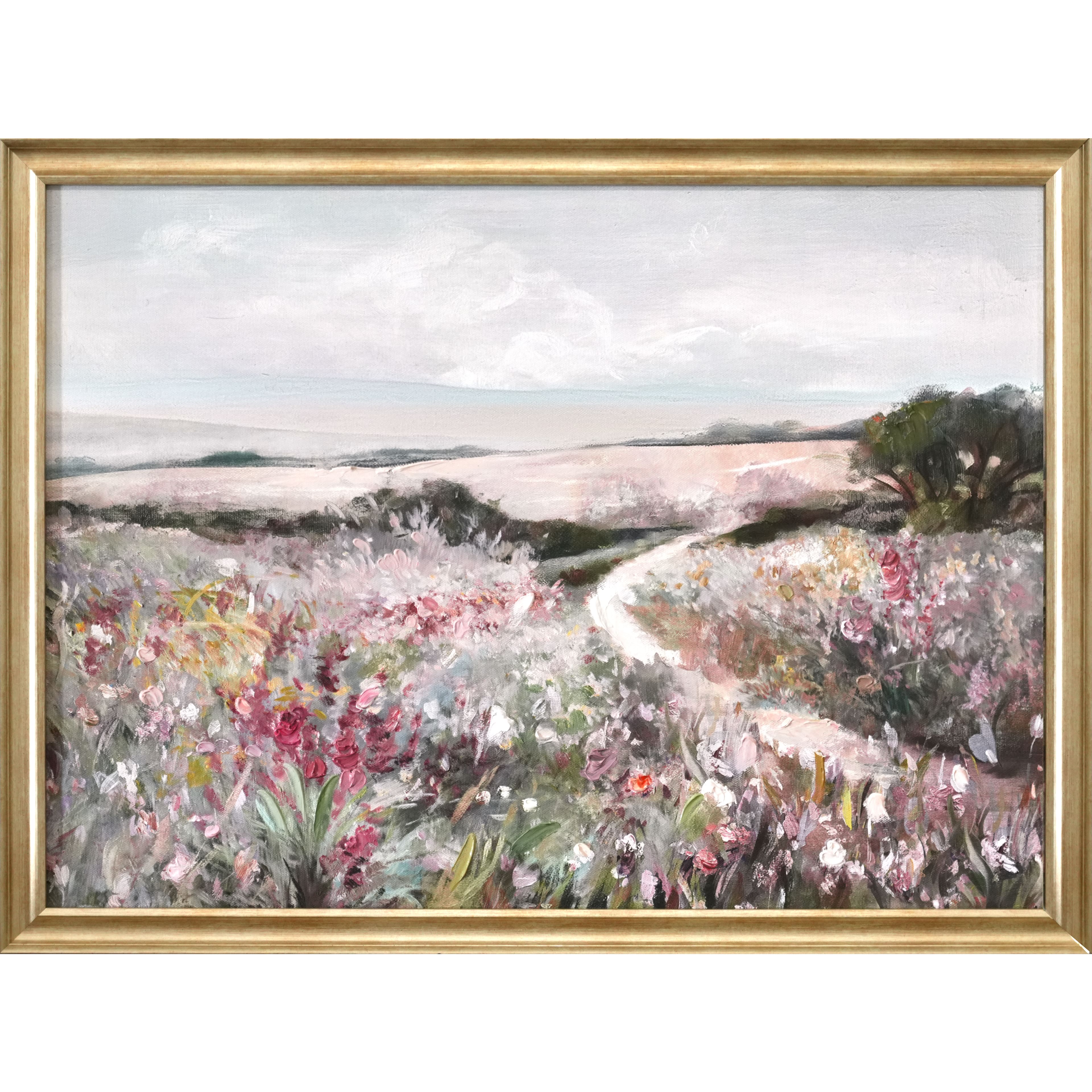 18&#x22; x 24&#x22; Framed Blush Floral Landscape Wall Art by Ashland&#xAE;