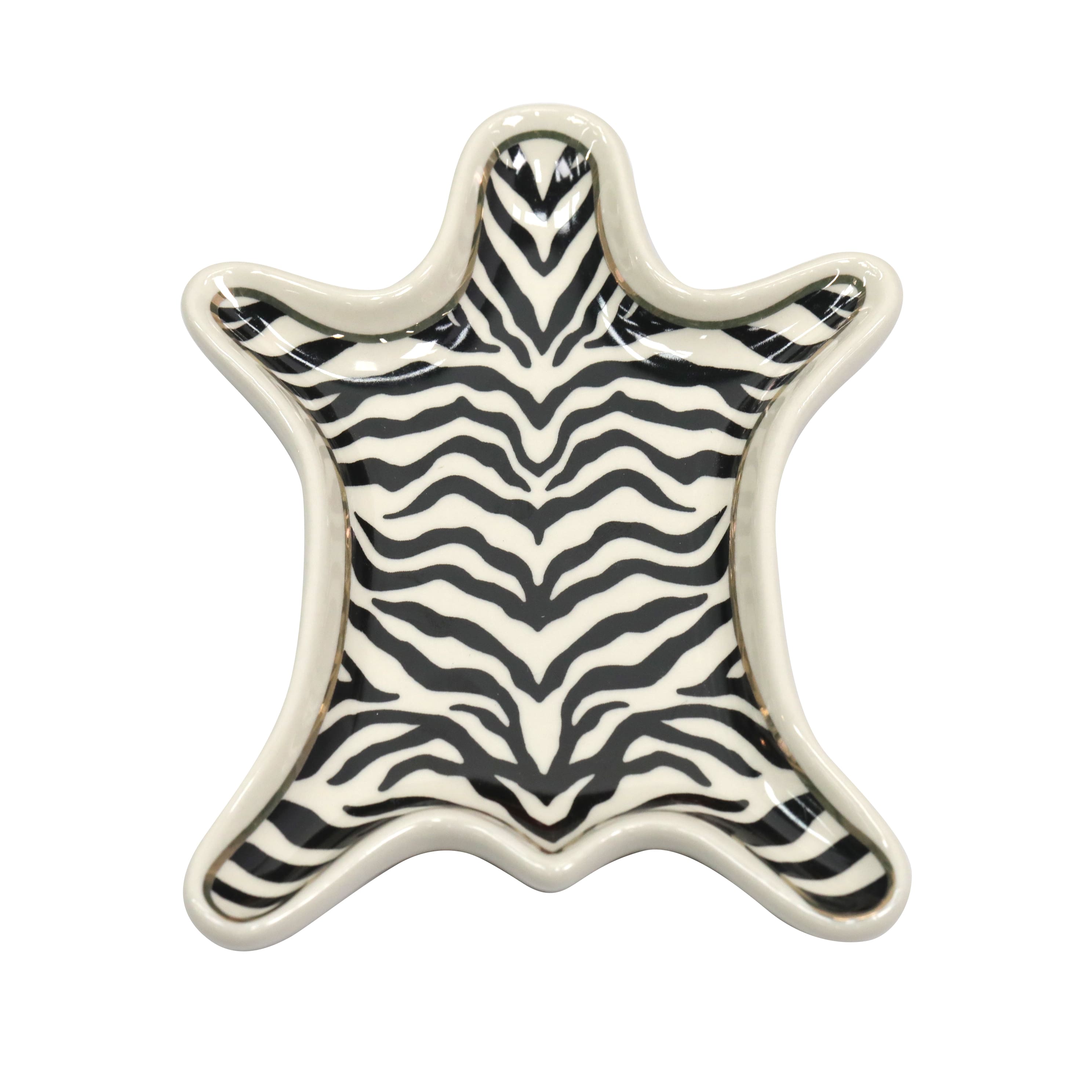 6.5&#x22; Zebra Ceramic Trinket Dish by Ashland&#xAE;