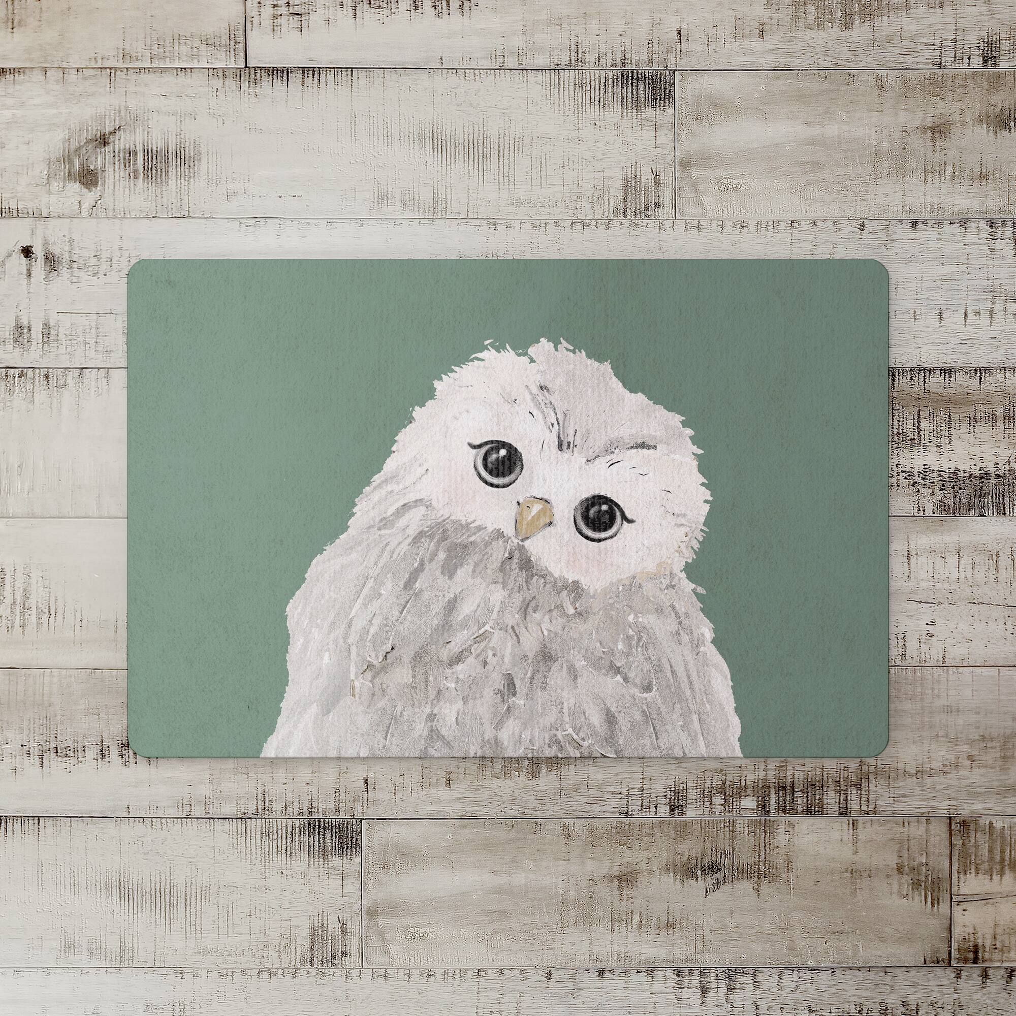 Curious Baby Owl 18" x 27" Floor Mat
