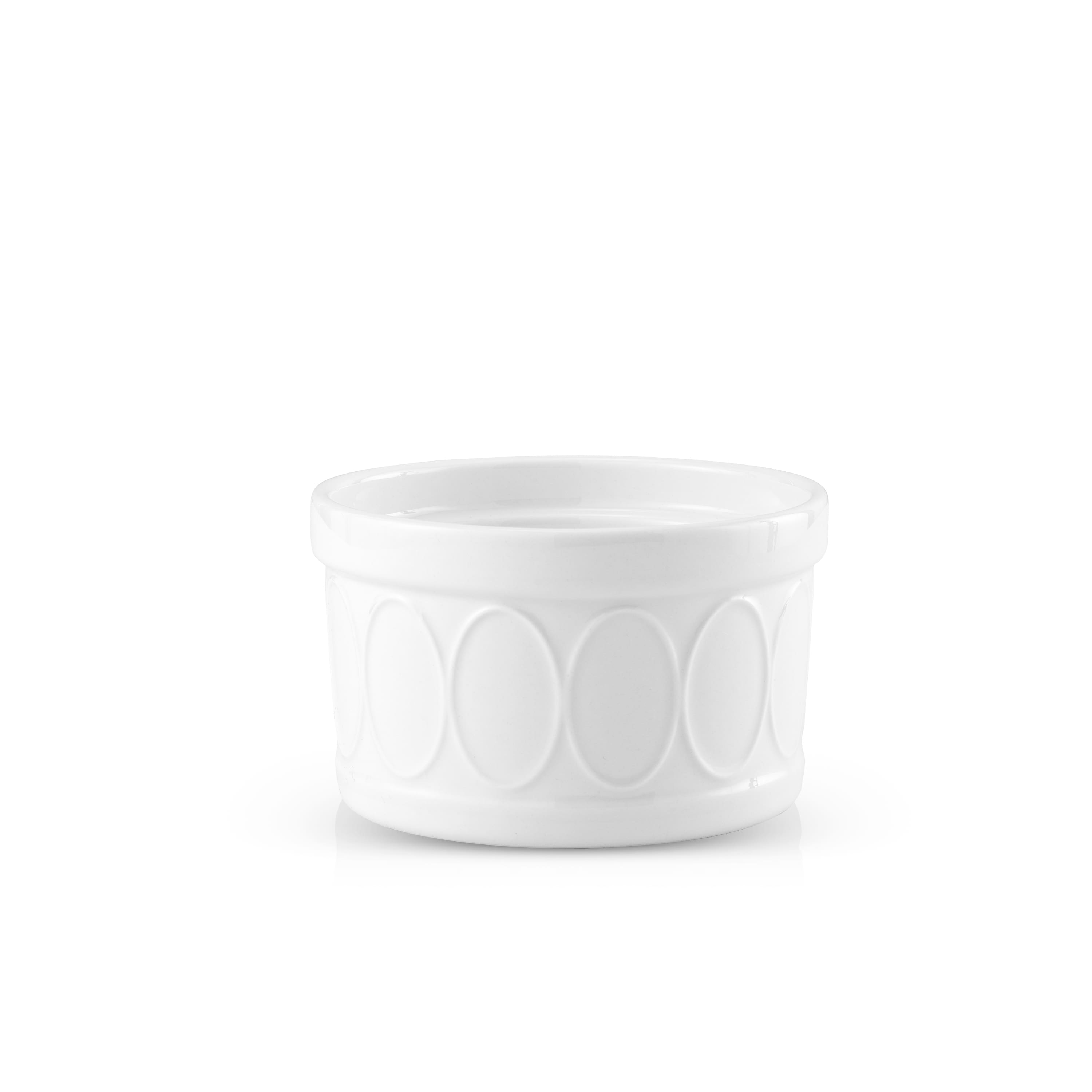 JoyJolt&#xAE; White Embossed Porcelain Ramekins, 4ct.