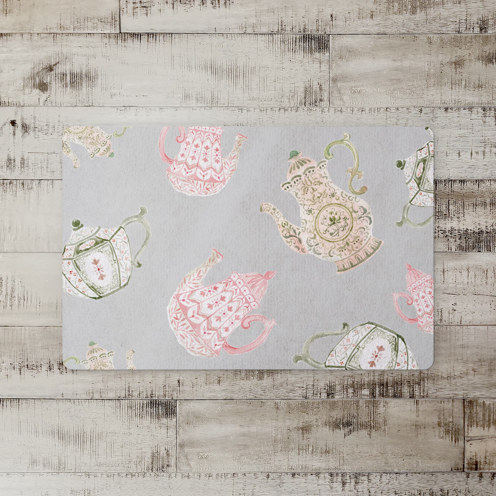 Tea Pot Pattern Floor Mat