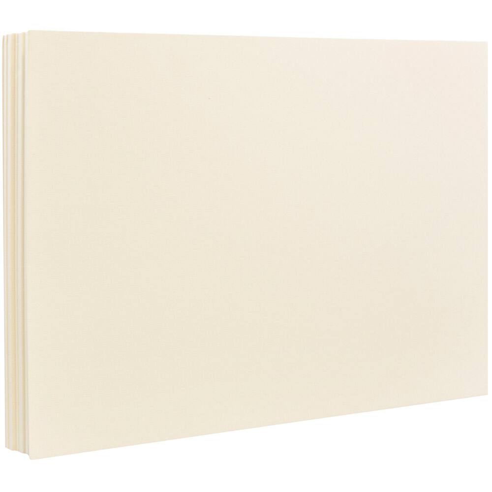 JAM Paper 4.25" x 5.5" Ivory Blank Flat Note Cards