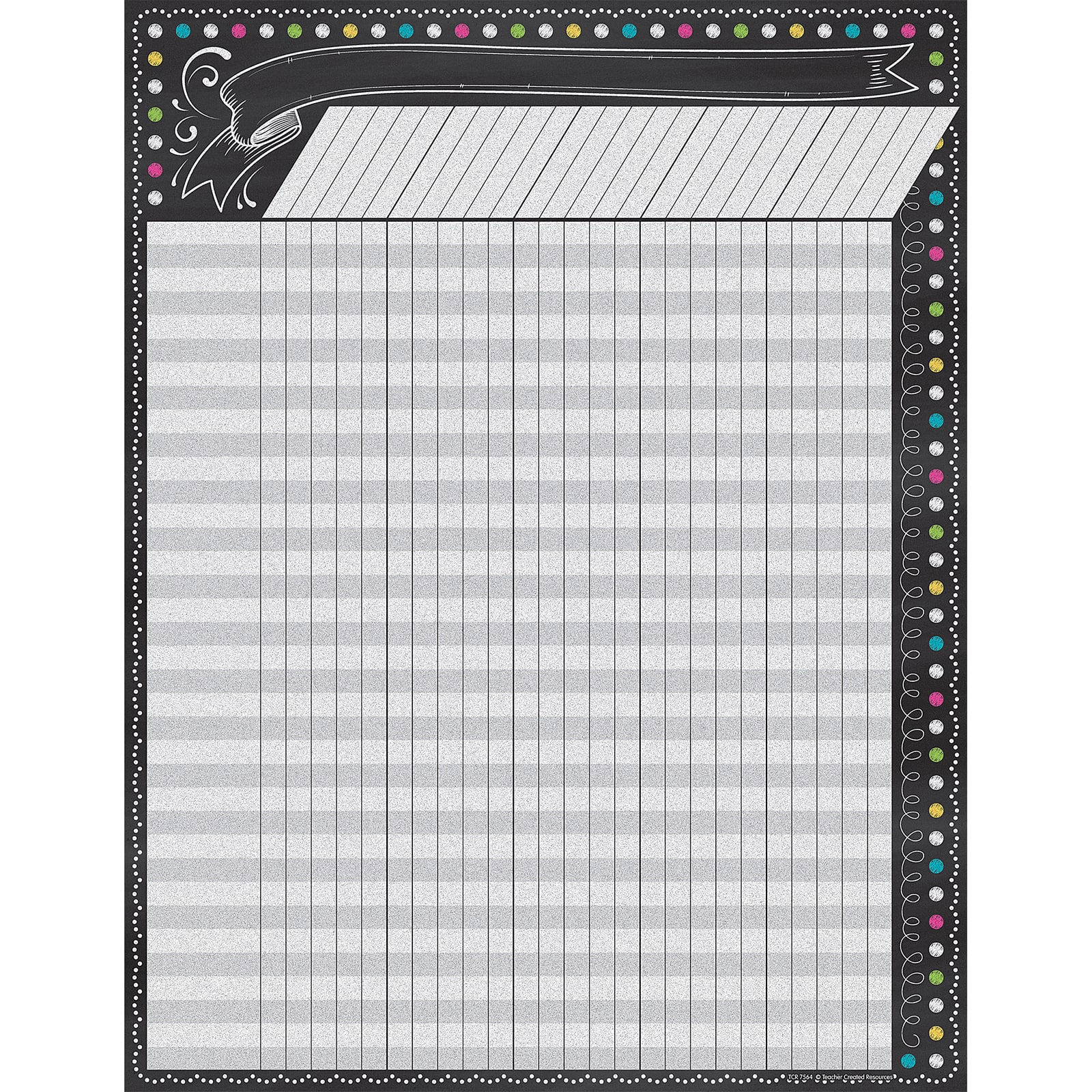 Teacher Created Resources Chalkboard Brights Incentive Chart, 6 Pack