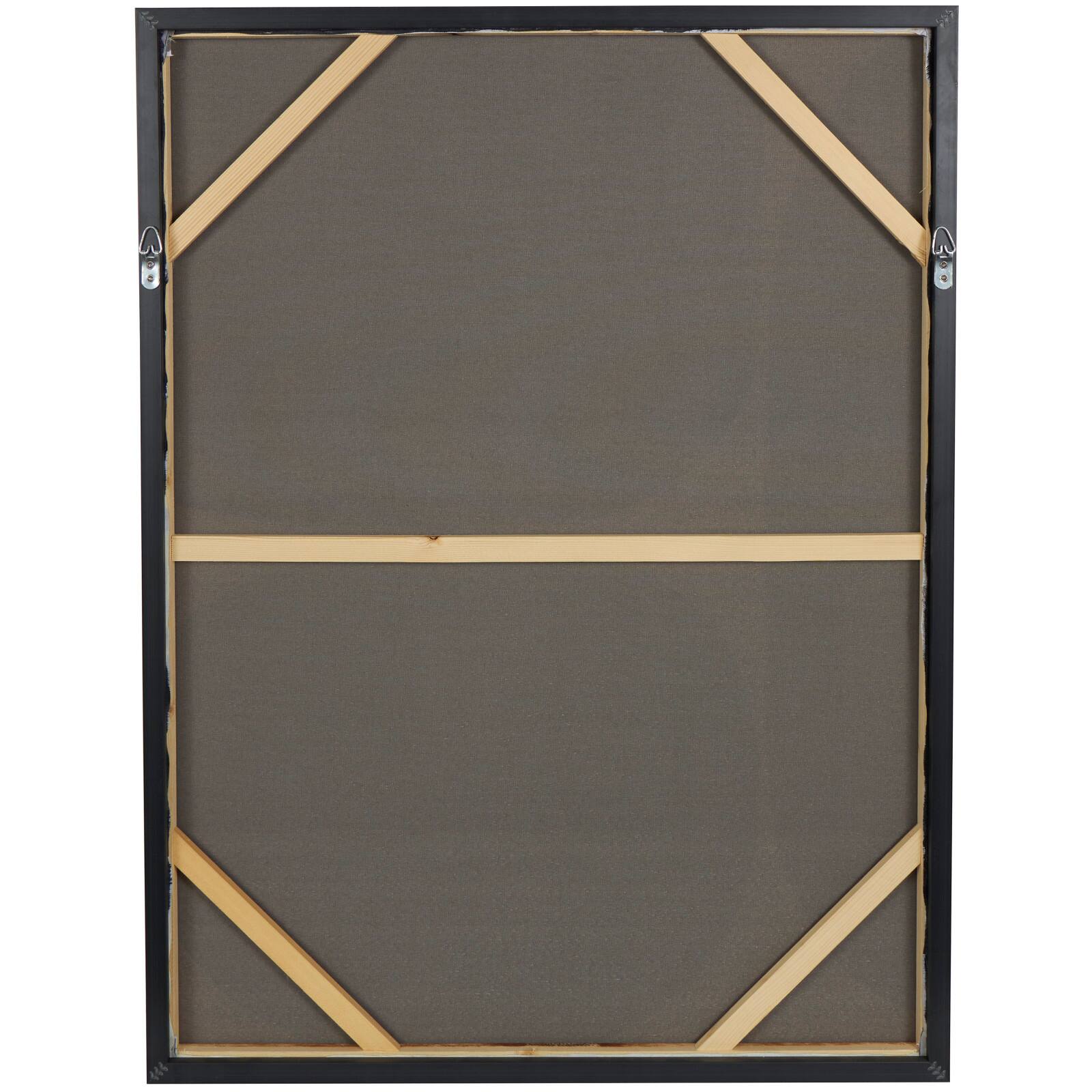 Blue Geometric Abstract Circle Framed Wall Art