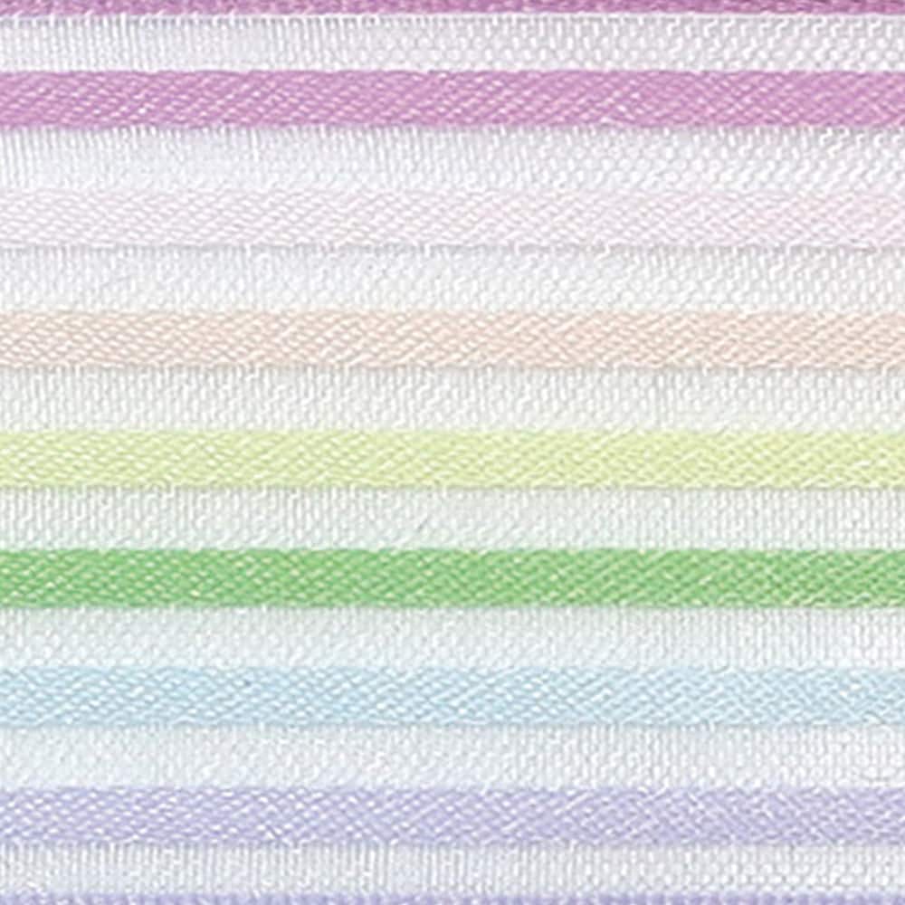 Rainbow Ribbon Vertical Stripe Rainbow Pastel Ribbon 2.5 Inch Wired Ribbon  