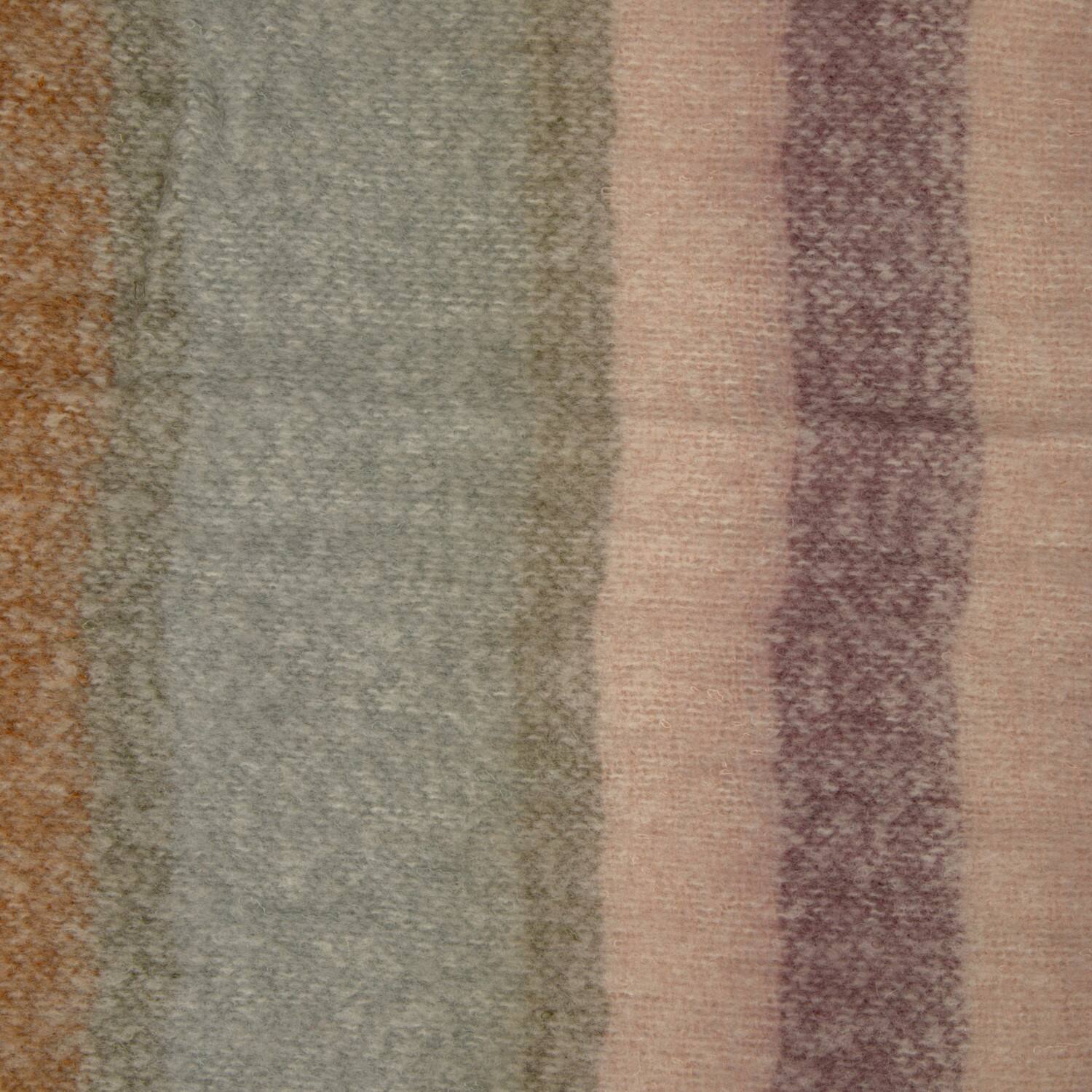 Hello Honey&#xAE; Multicolor Dark Striped Acrylic and Wool Throw Blanket