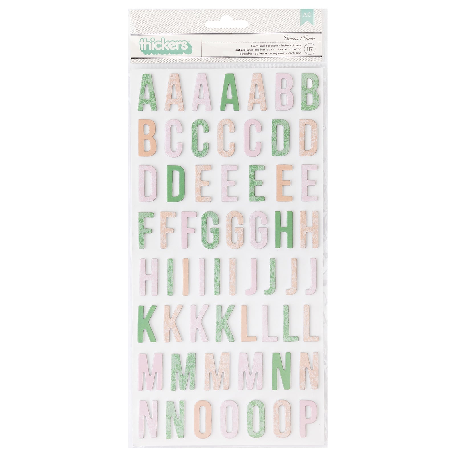 Thickers&#x2122; Maggie Holmes Parasol Amour Alphabet Foam Stickers